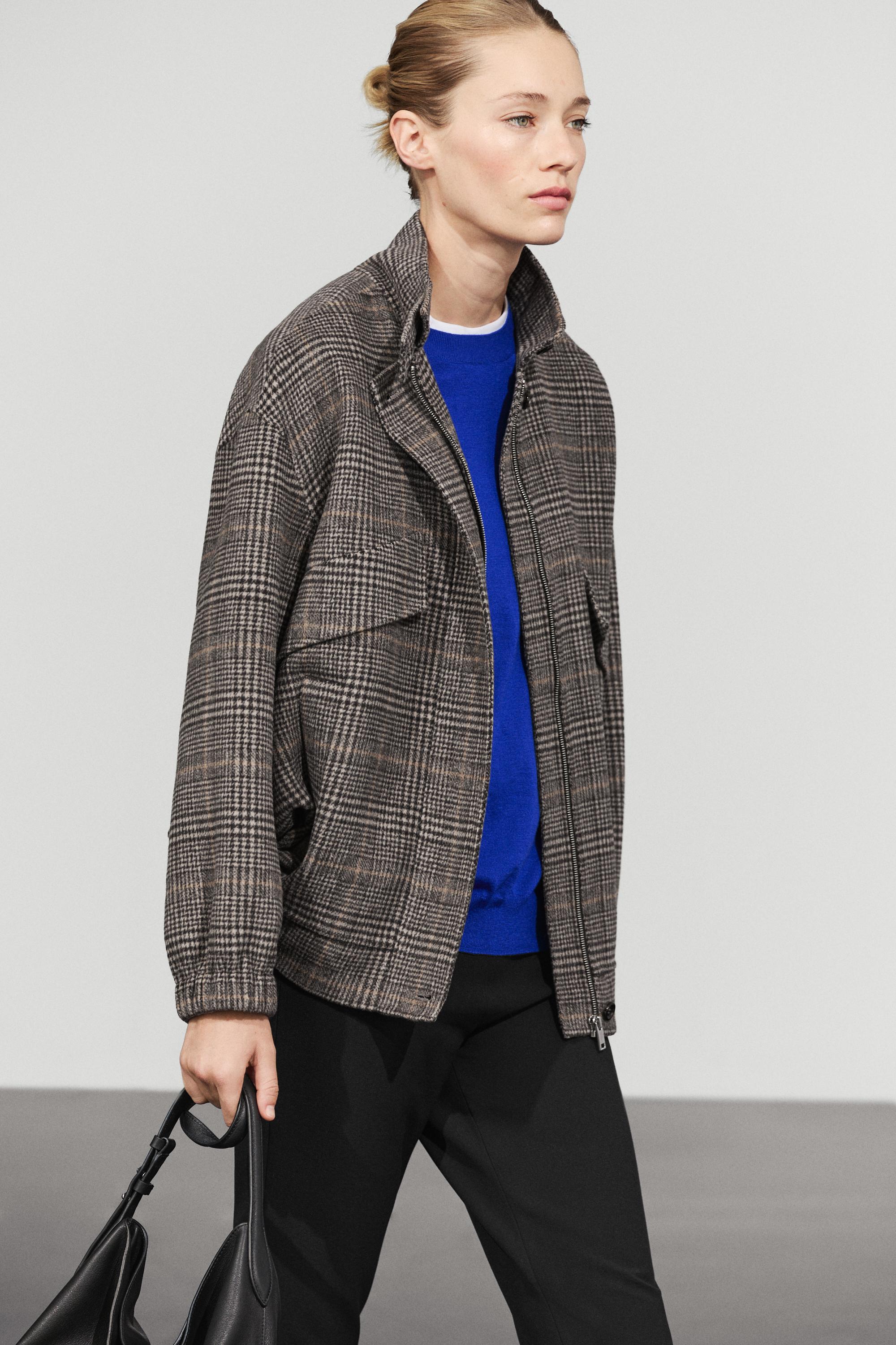 Plaid bomber jacket