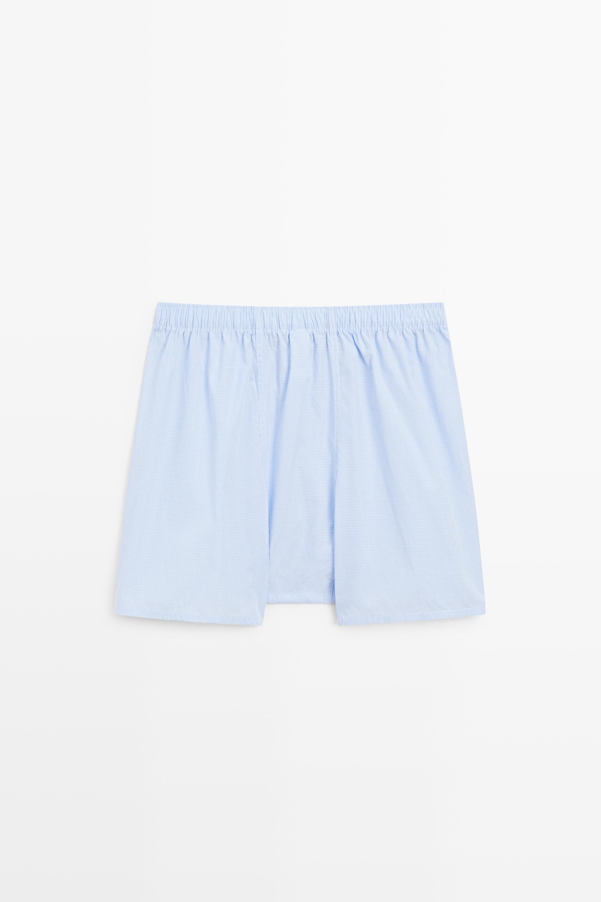 100% cotton micro-check boxers