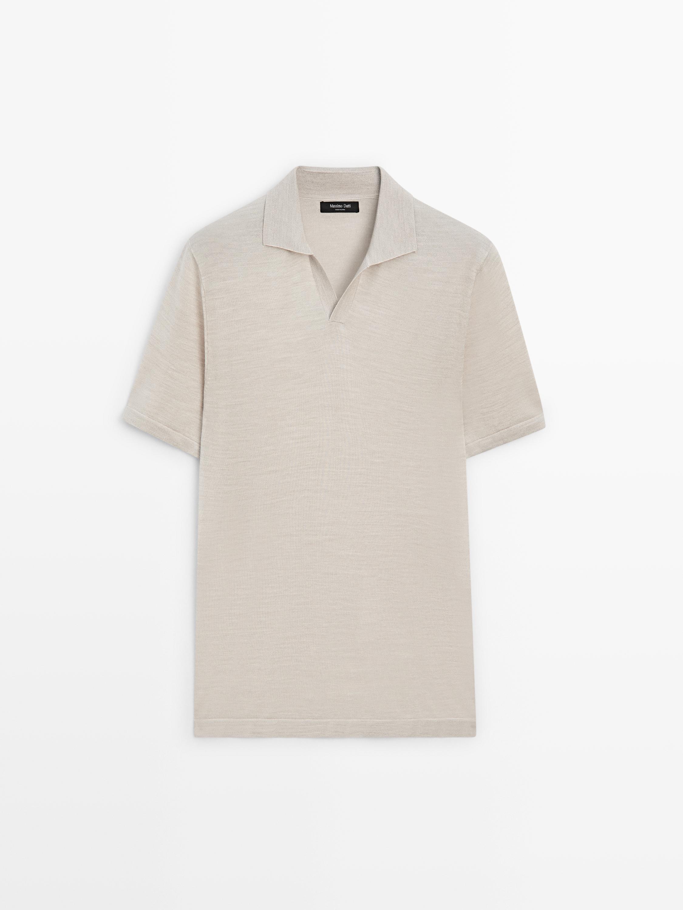 V 领针织 POLO 衫