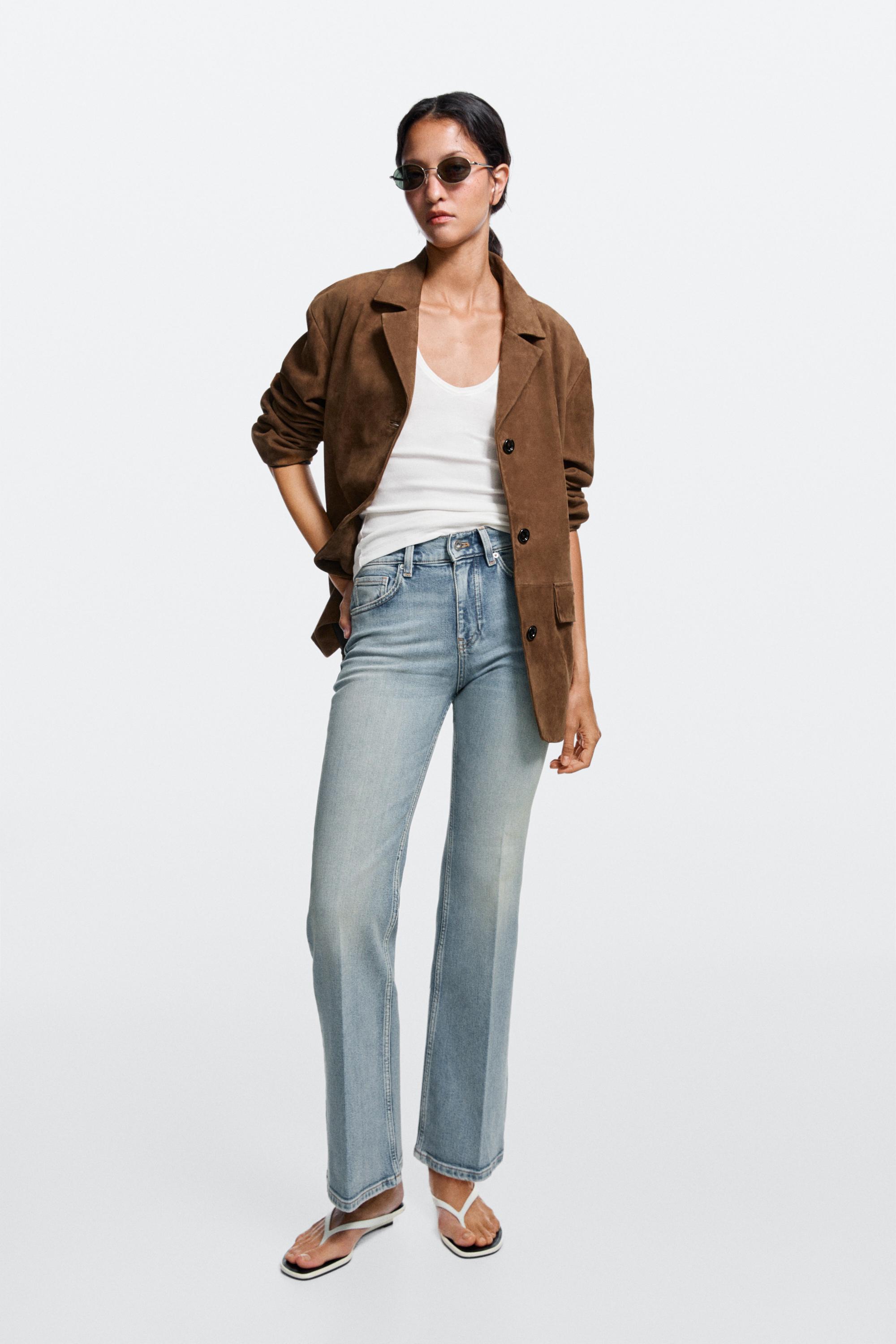 Mid-waist flare fit jeans