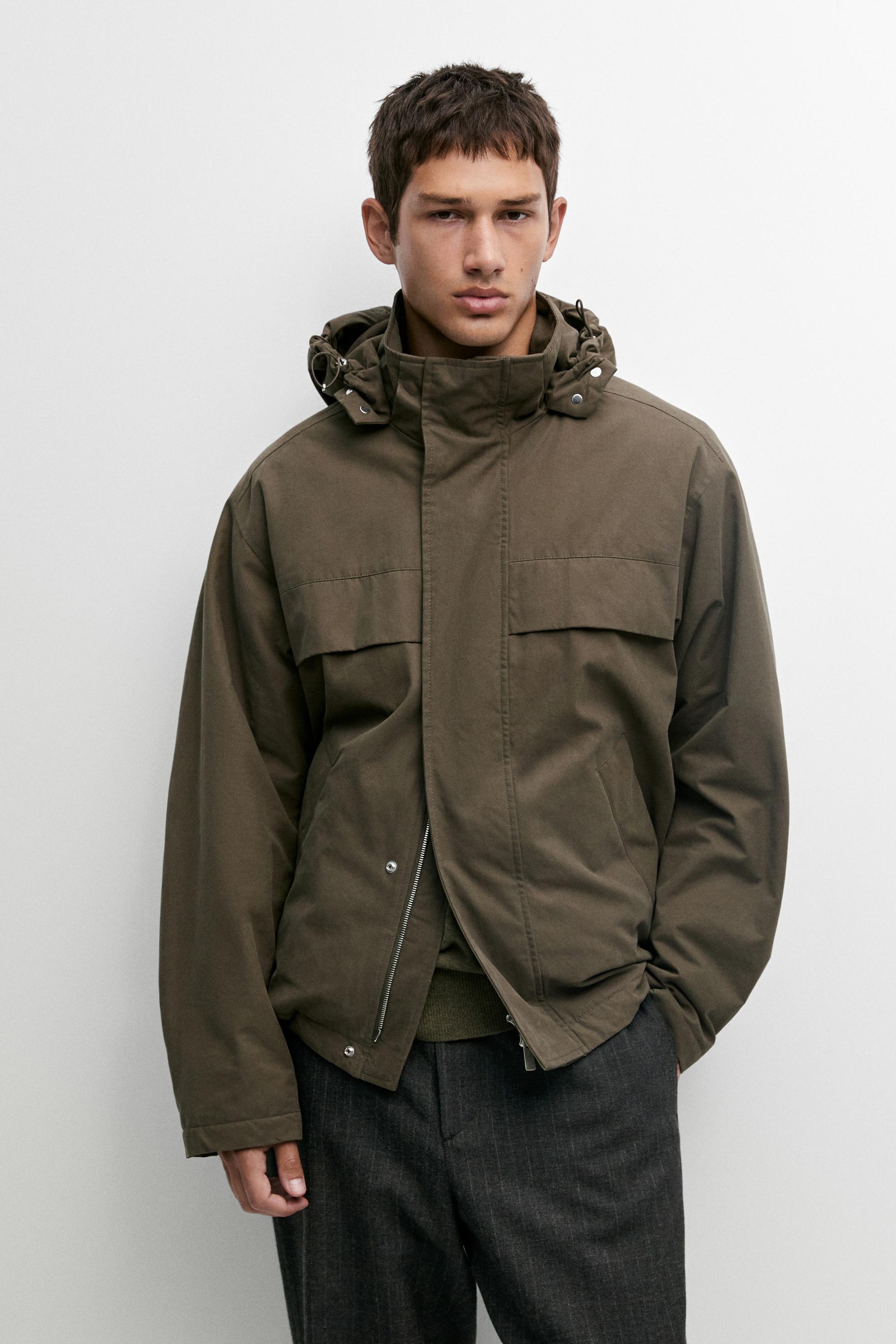 Short quilted hooded parka