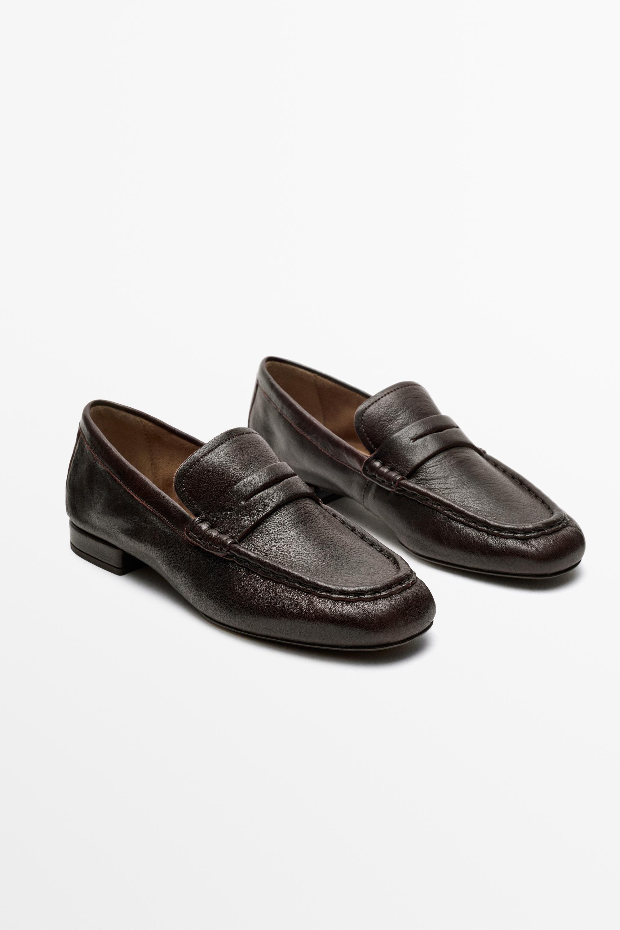 Soft leather penny loafer