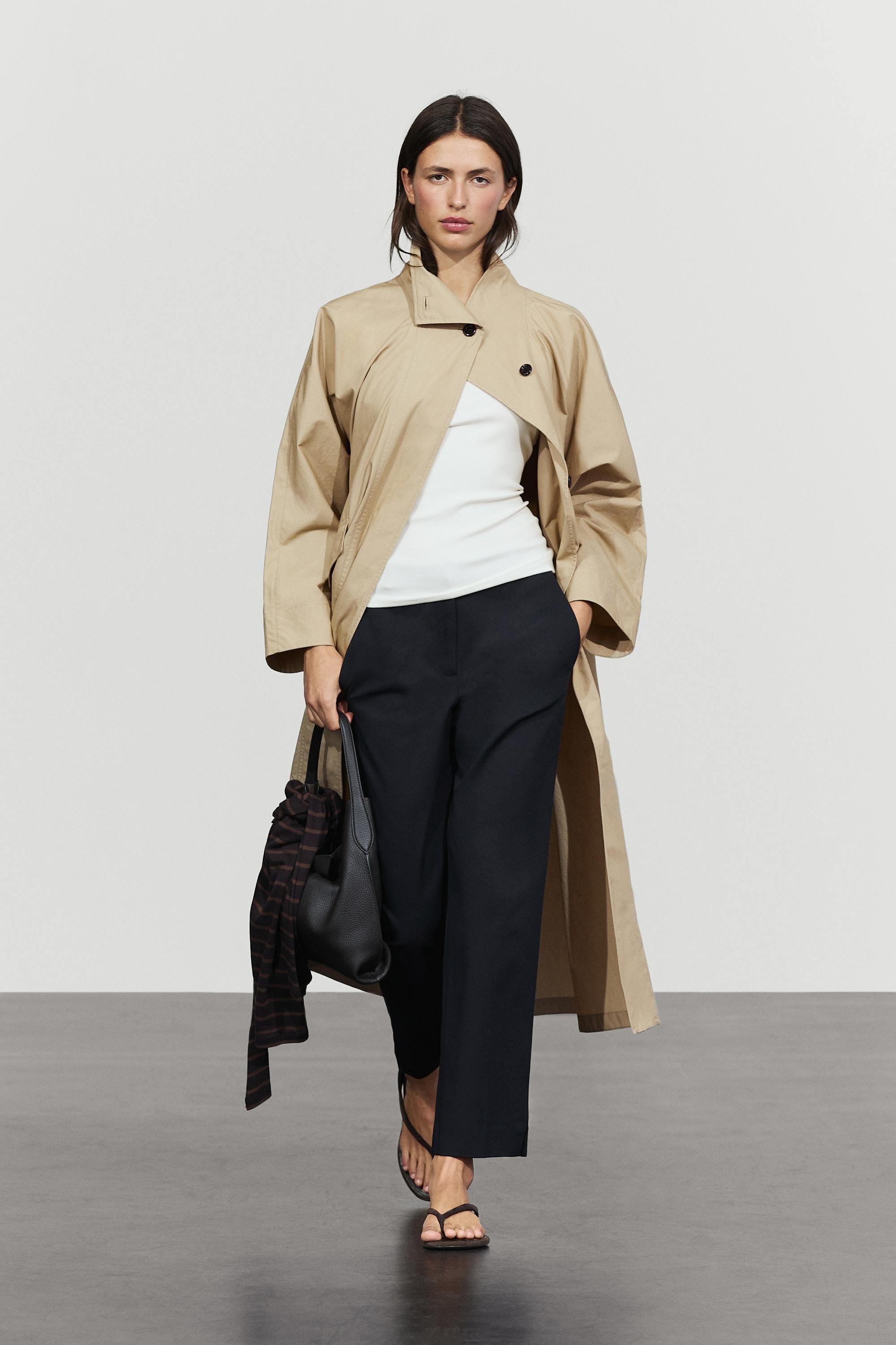 Straight stretch trousers