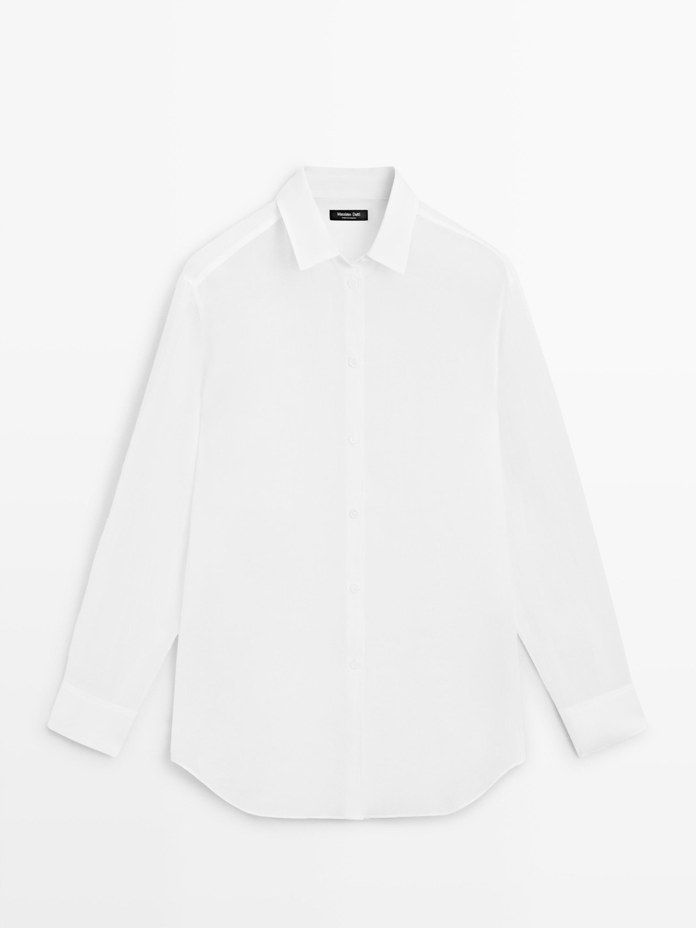 Flowing shirt with shirt collar