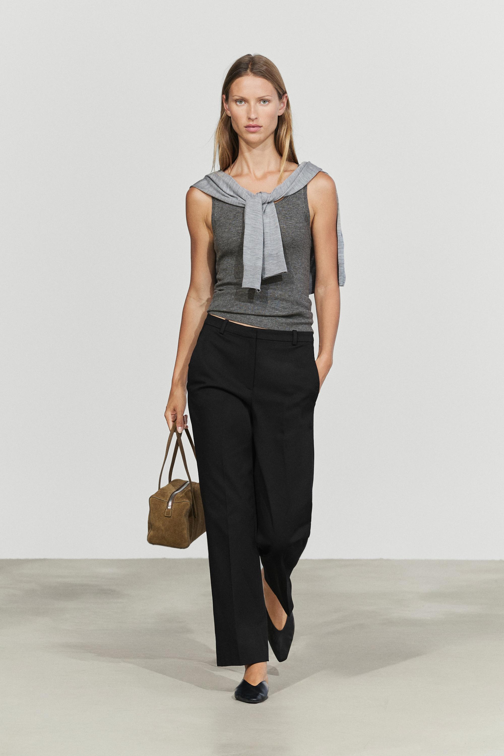 Straight stretch trousers