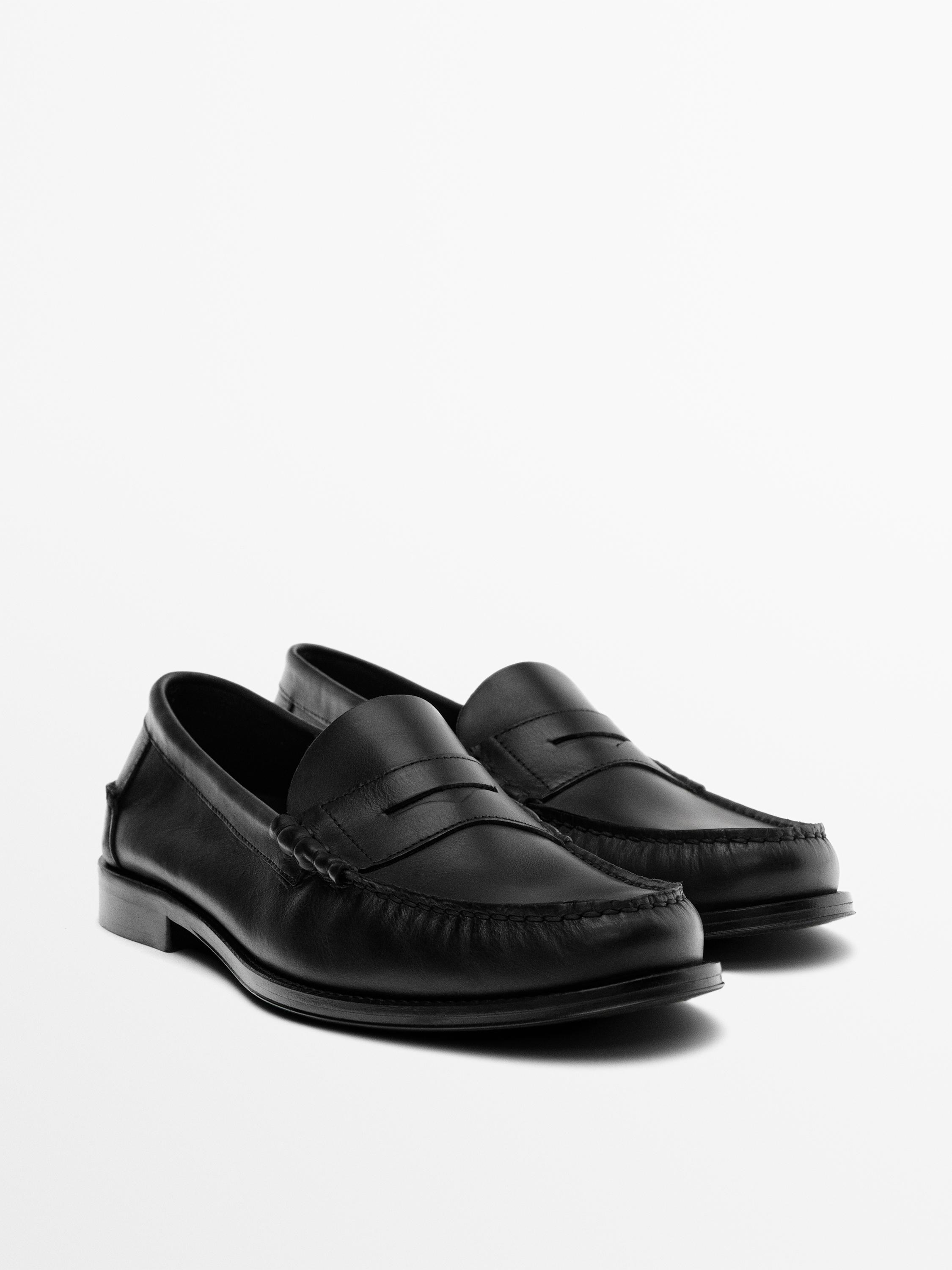 Soft oiled leather loafers