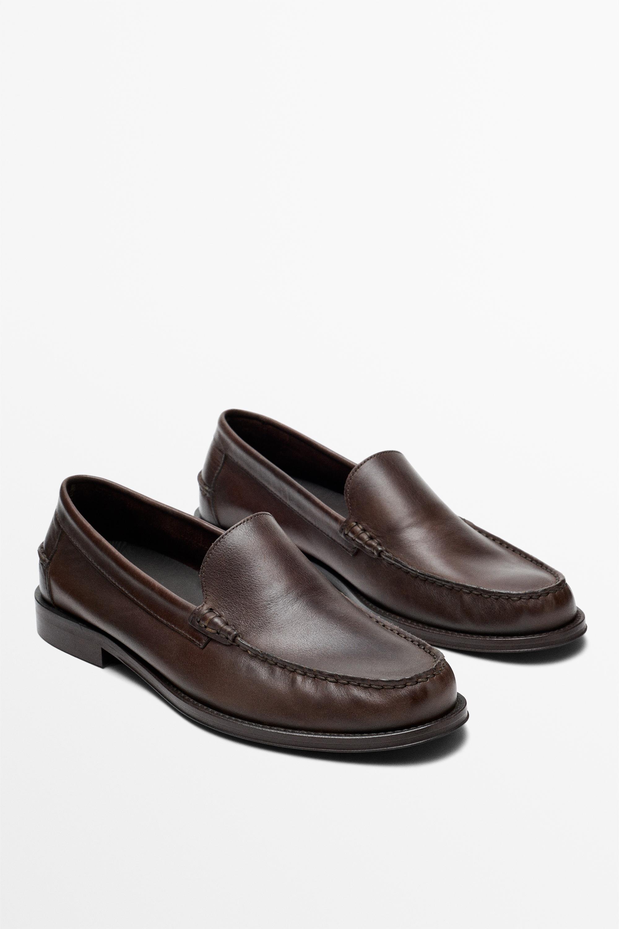 Oiled leather loafers