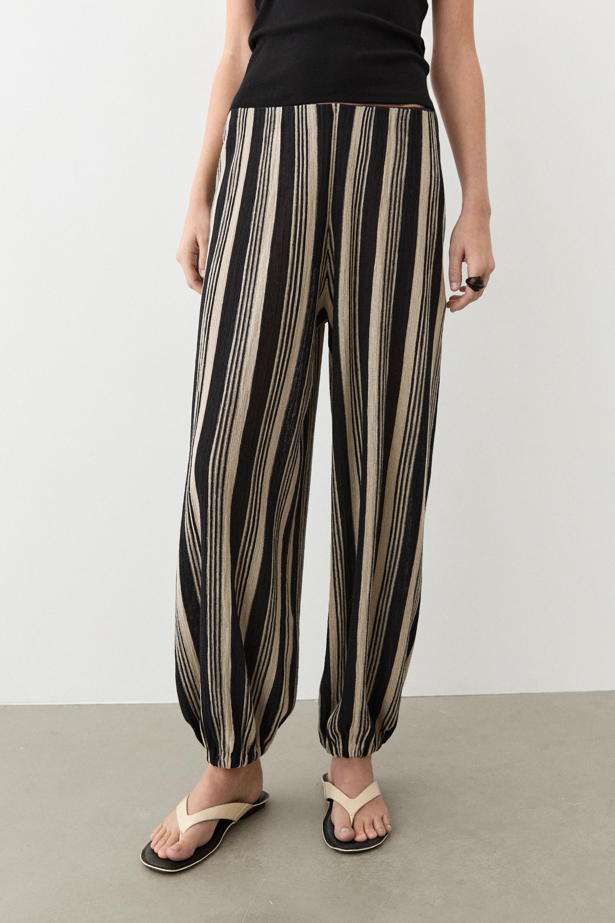 Striped sarouel co-ord pants