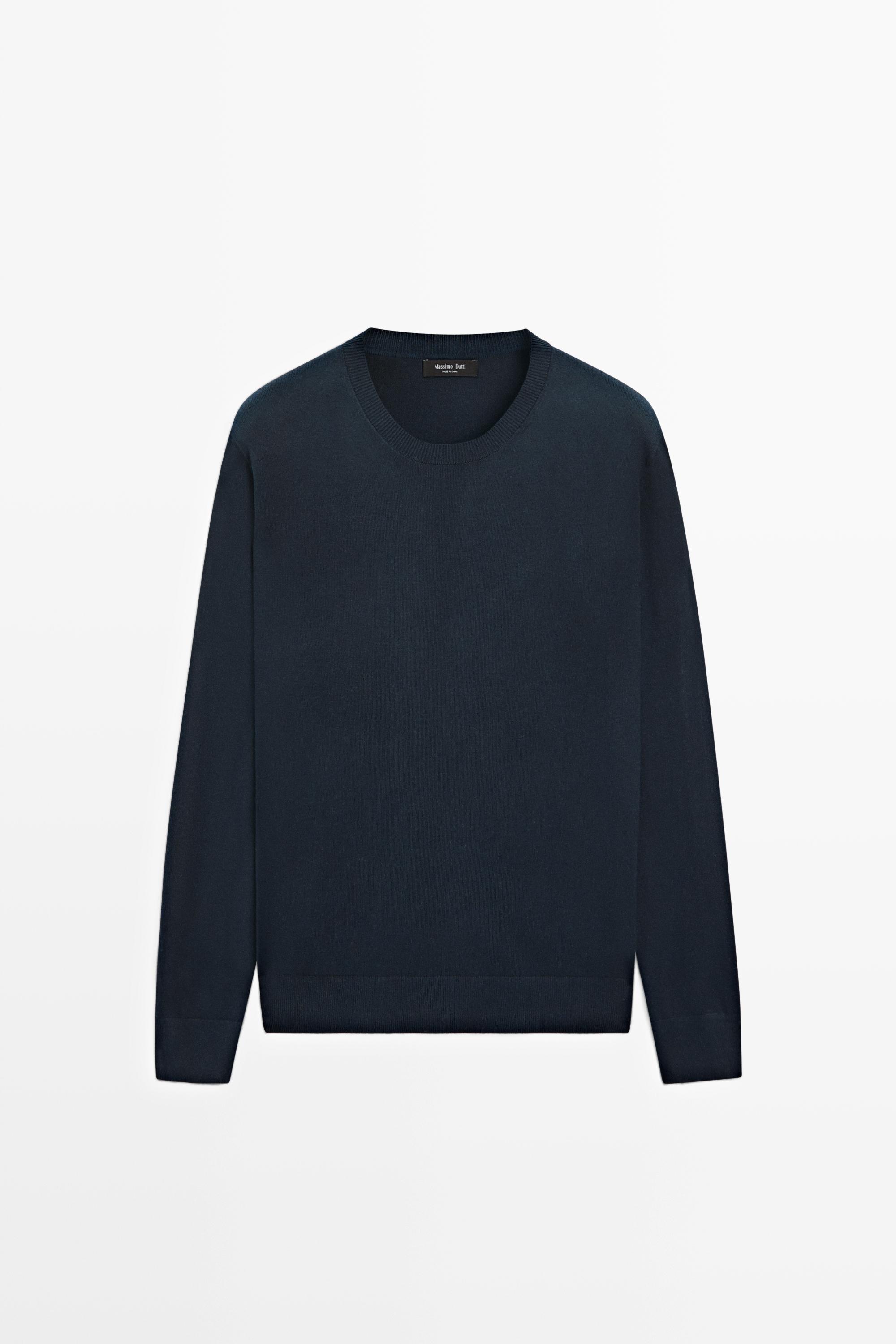 Cotton blend knit sweater