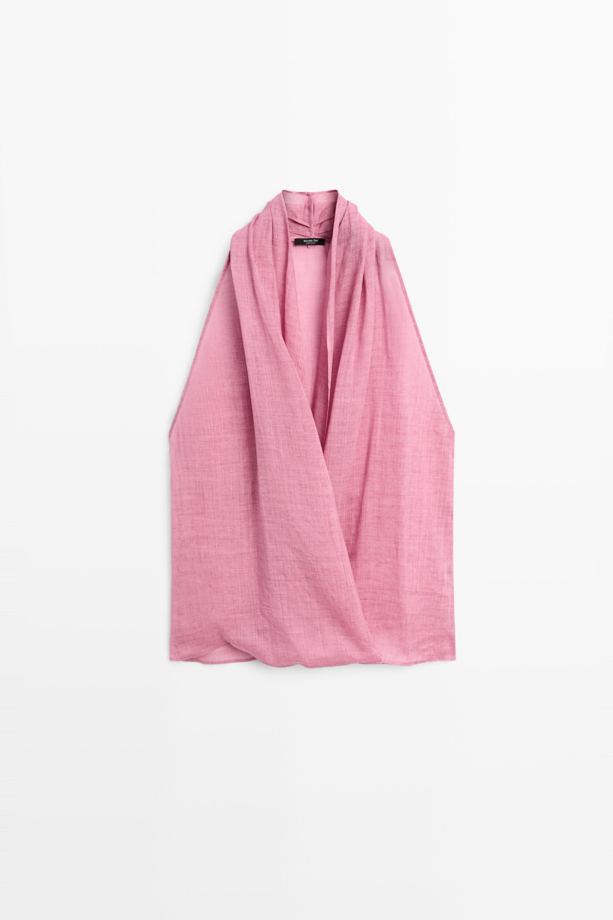 Draped crossover top