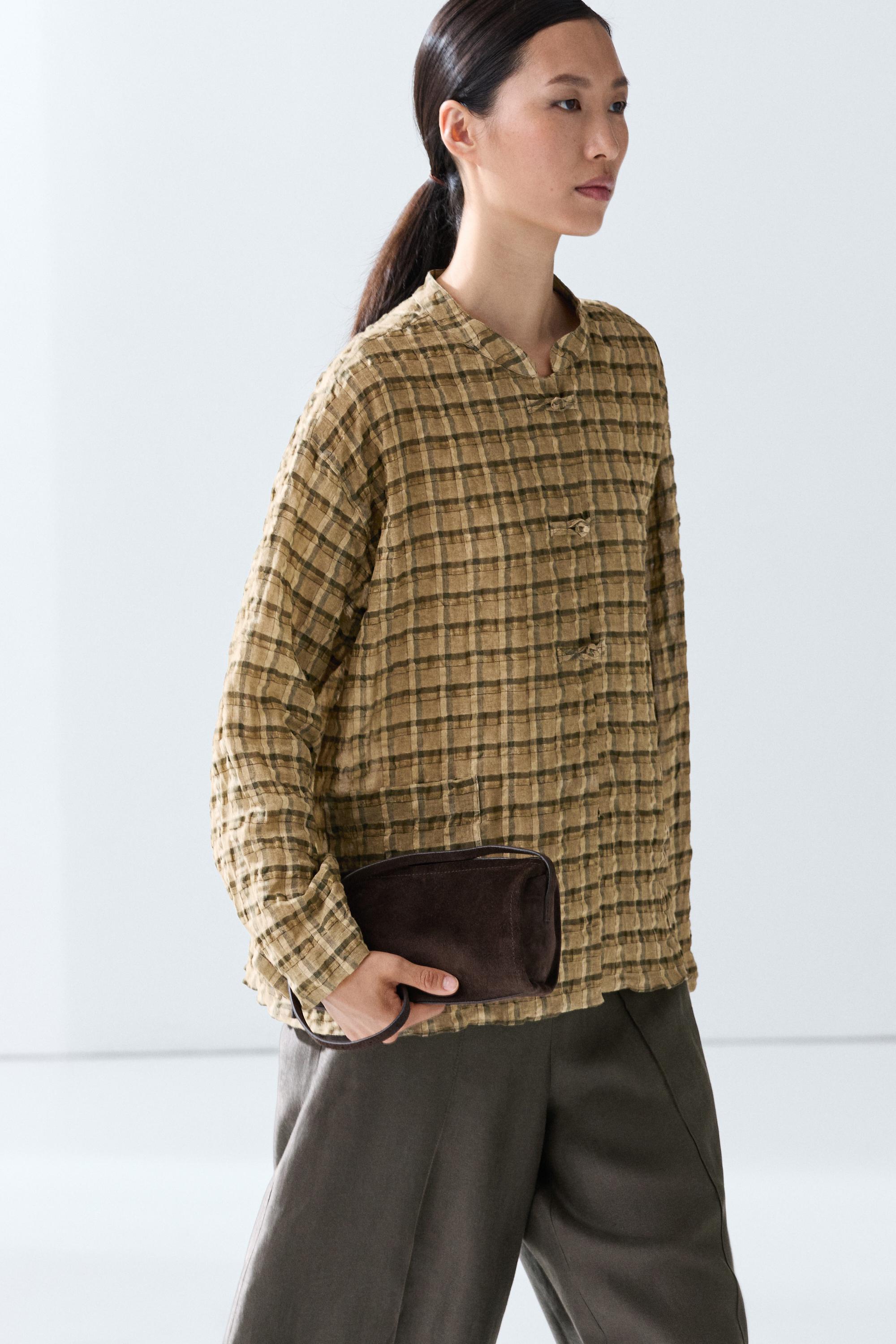 Flowing checkered shirt