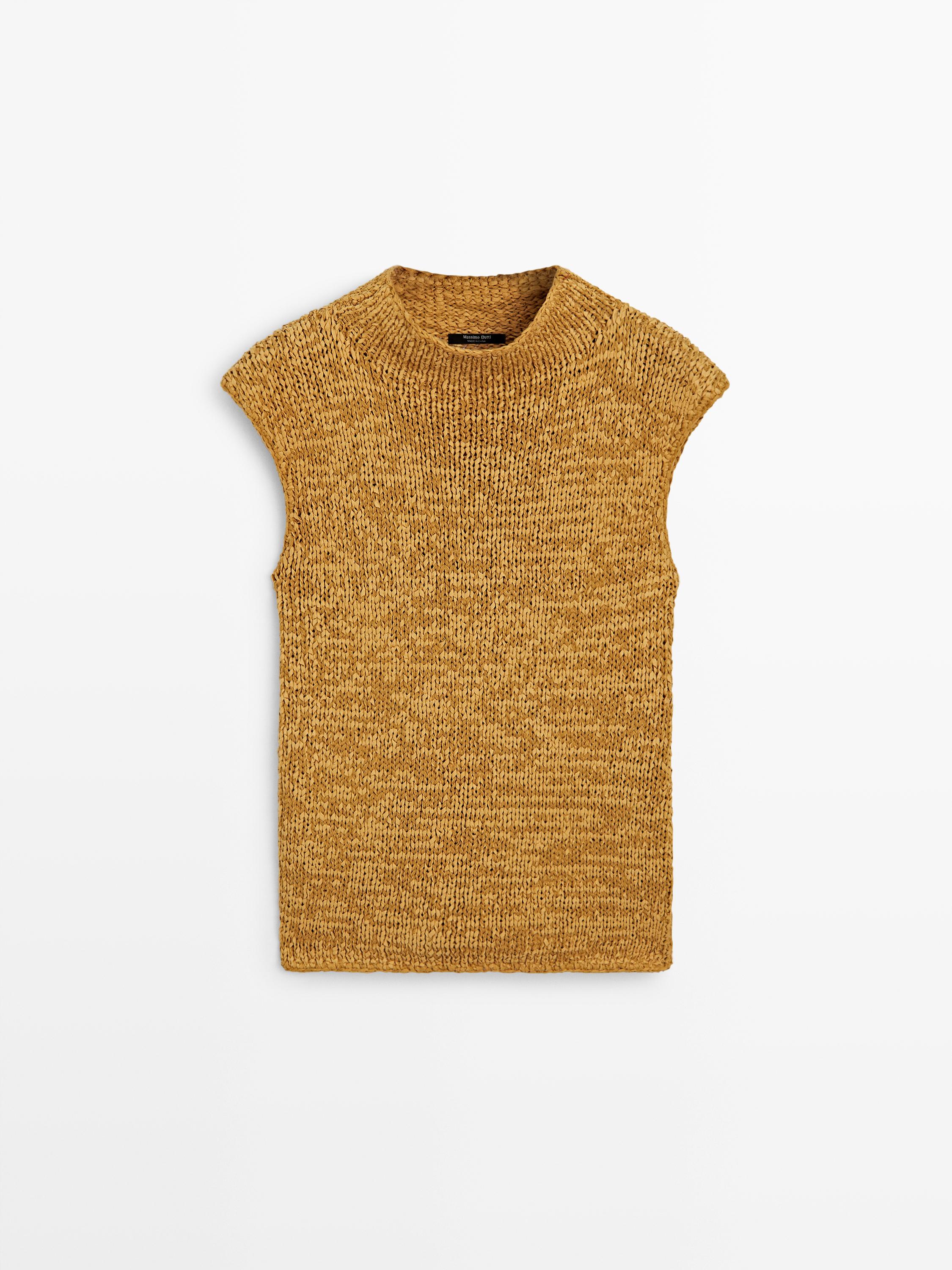 Cotton blend knit top