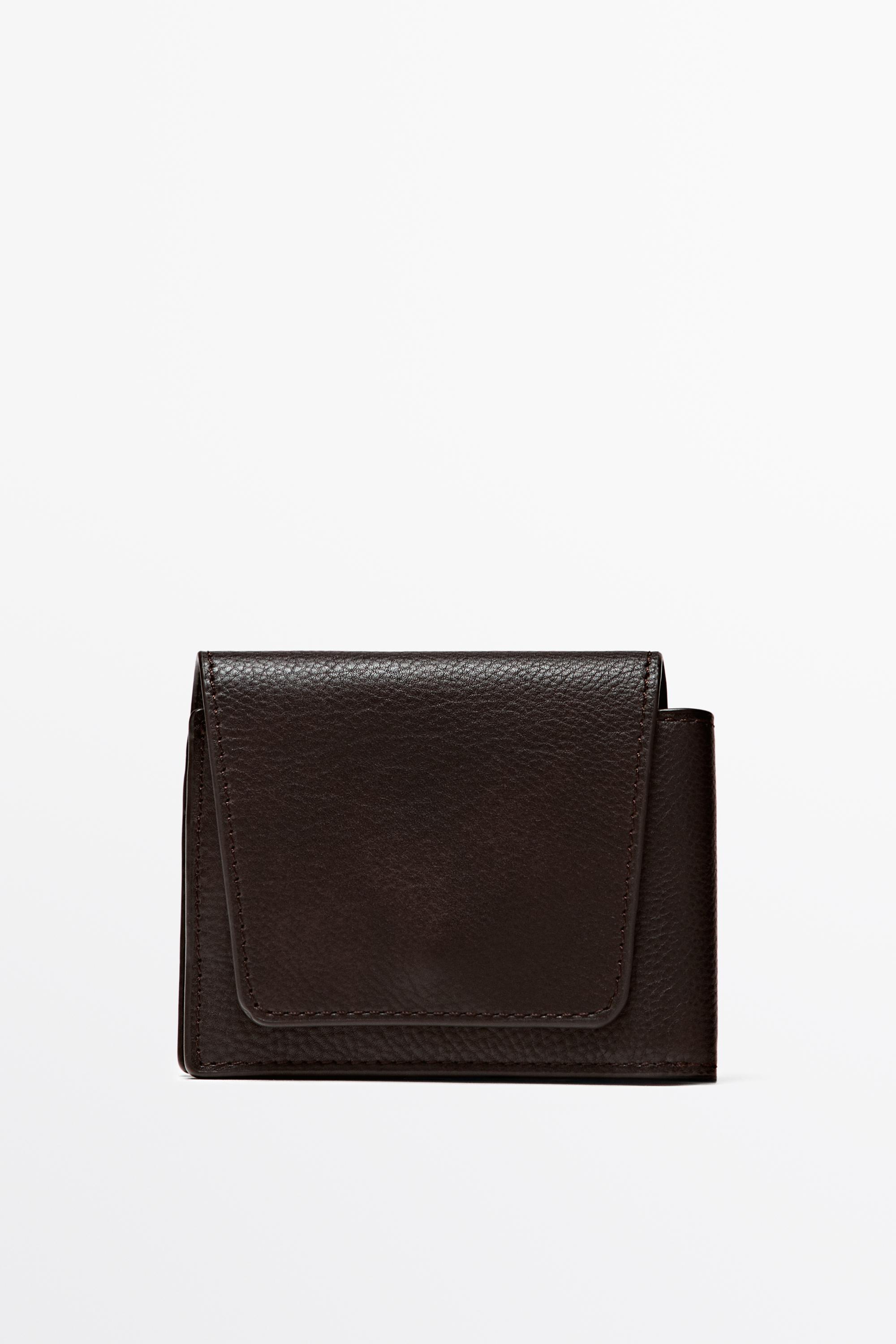 Nappa leather flap wallet