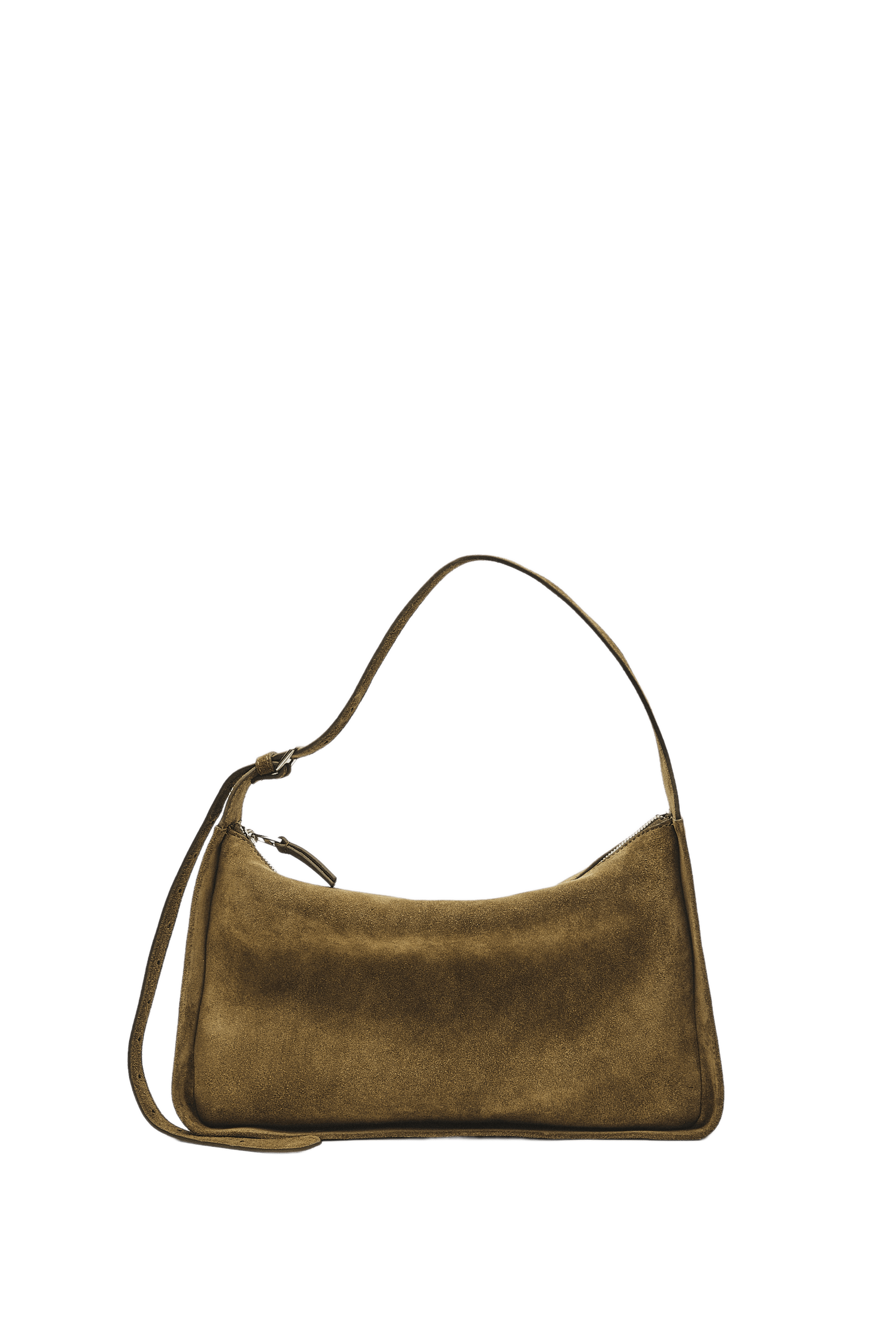 Split suede leather crossbody bag