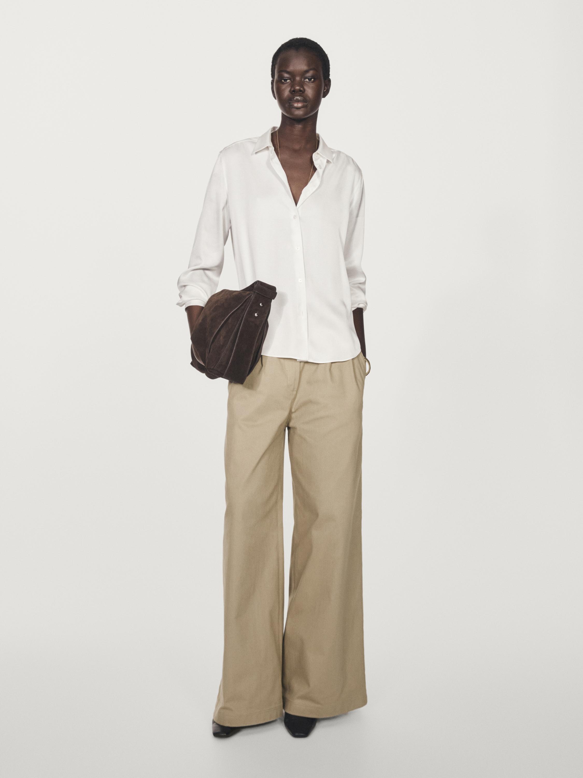 Flowing satin shirt