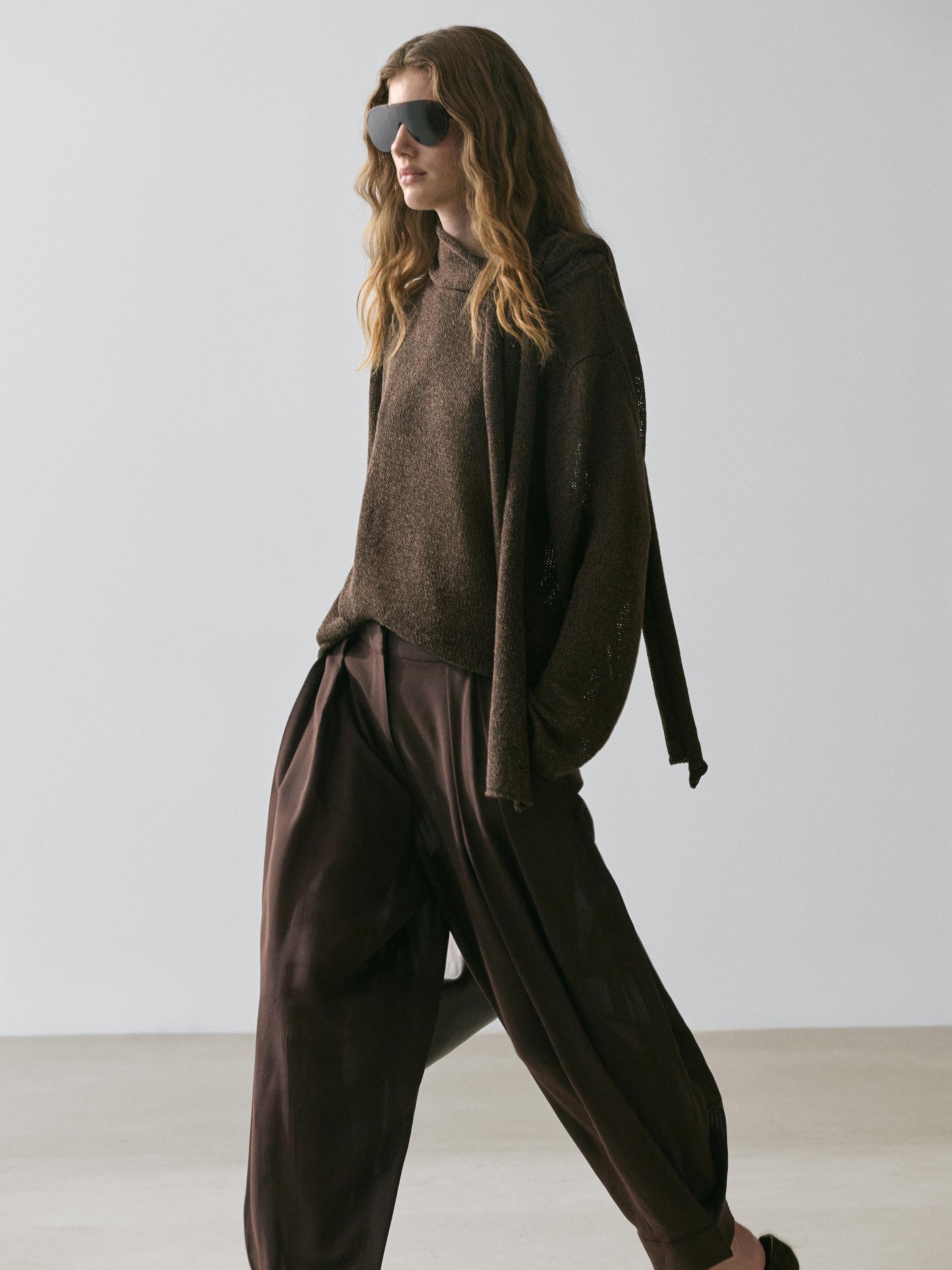 Darted sarouel trousers