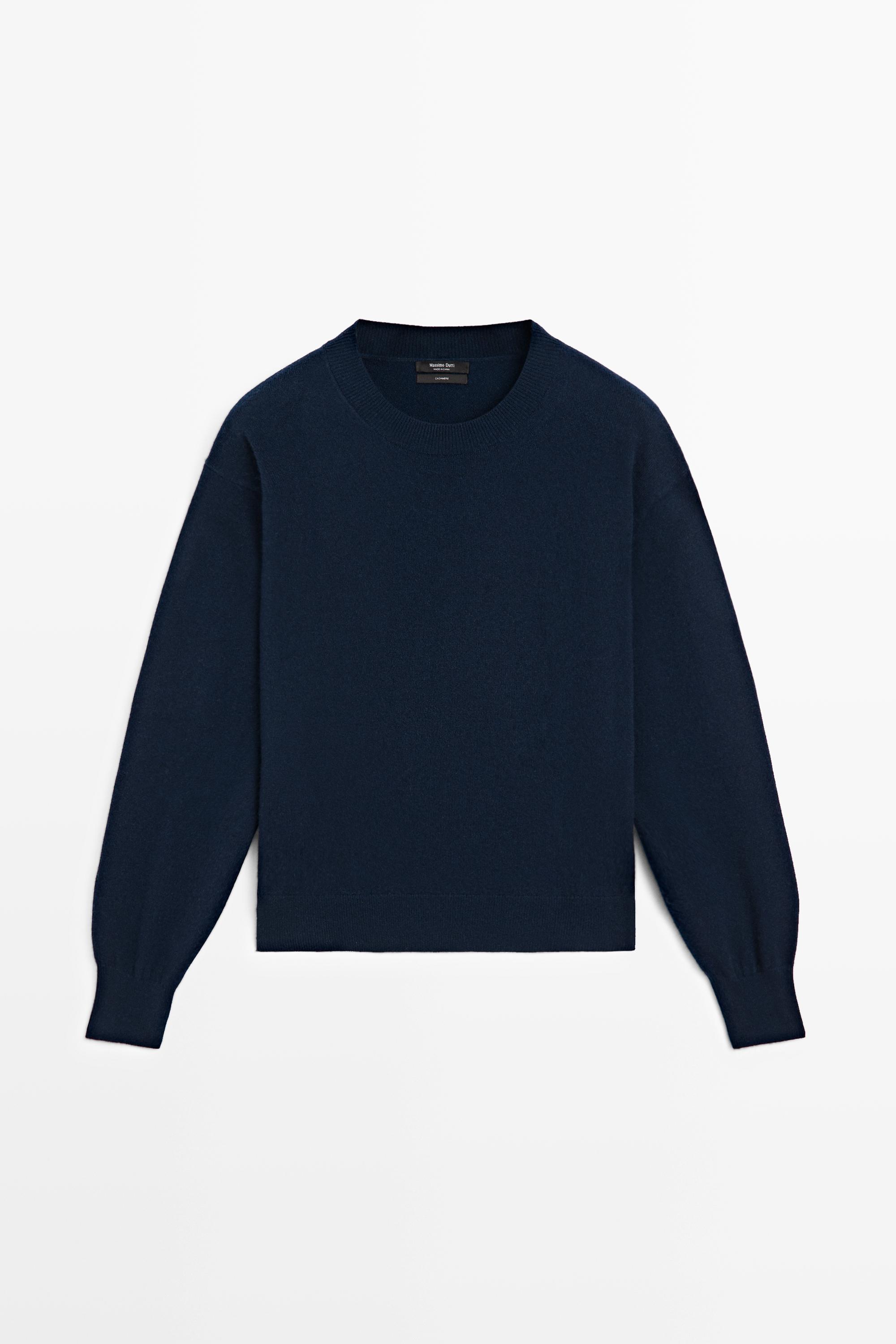 100% cashmere long sleeve sweater
