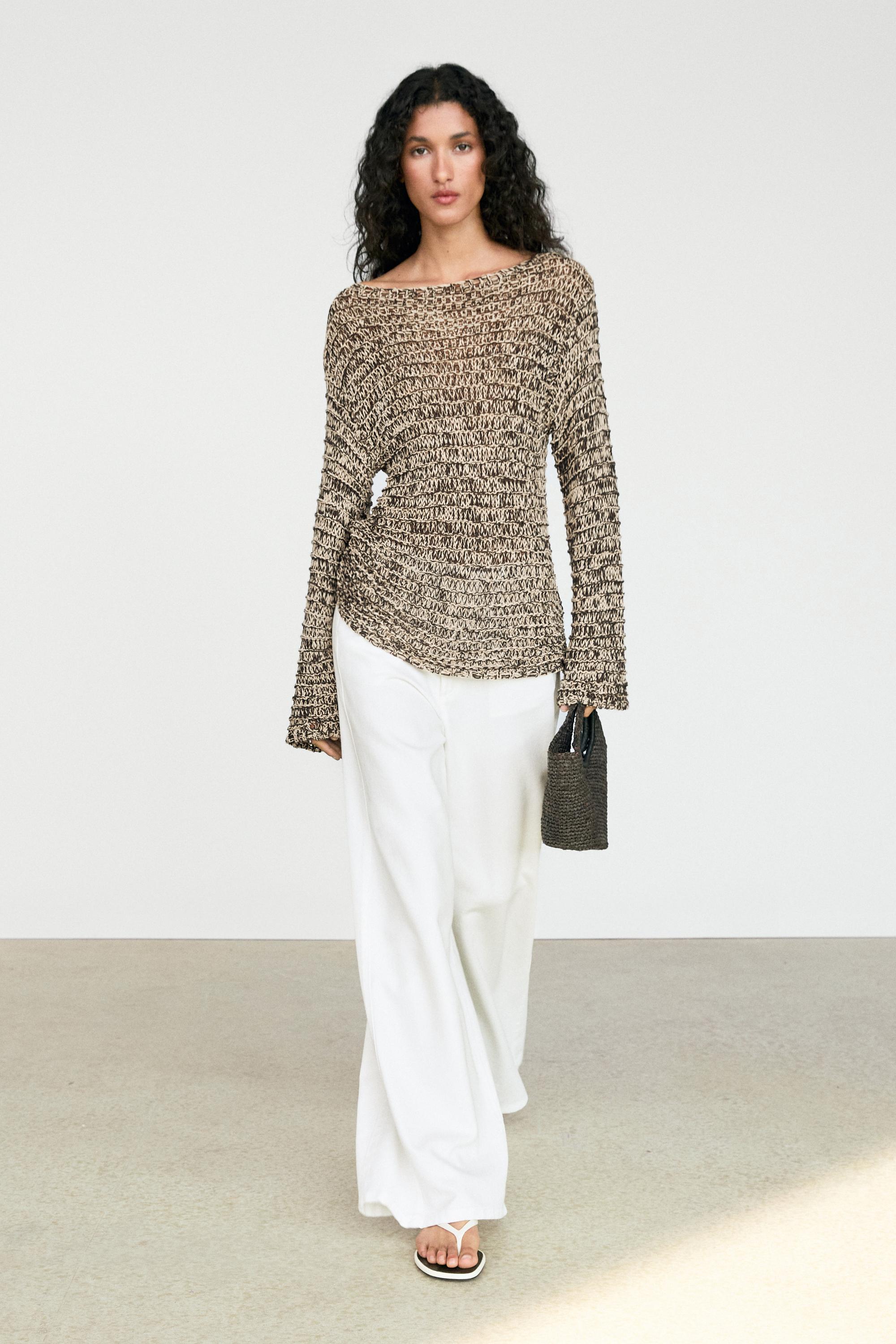 Marled knit sweater