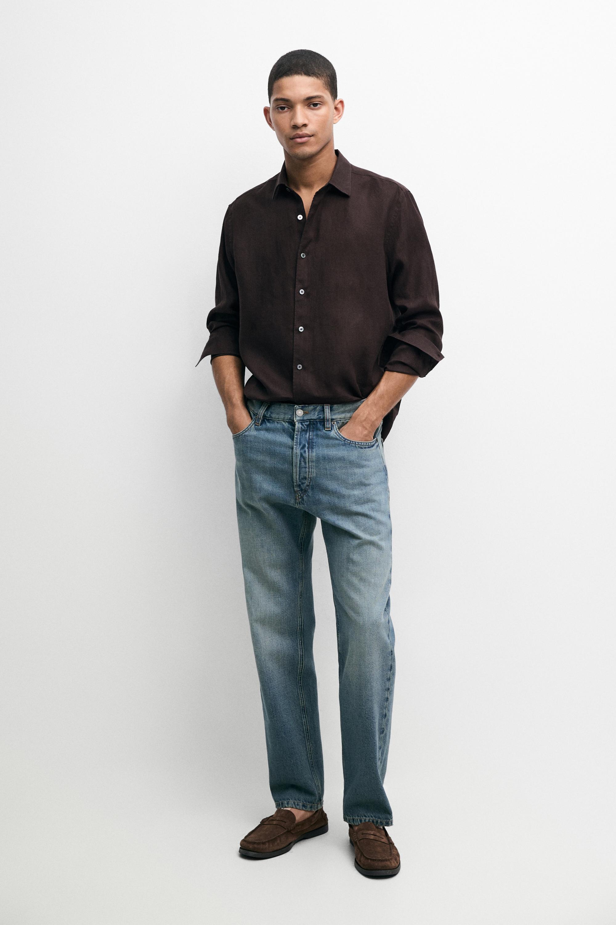 100% linen regular fit shirt