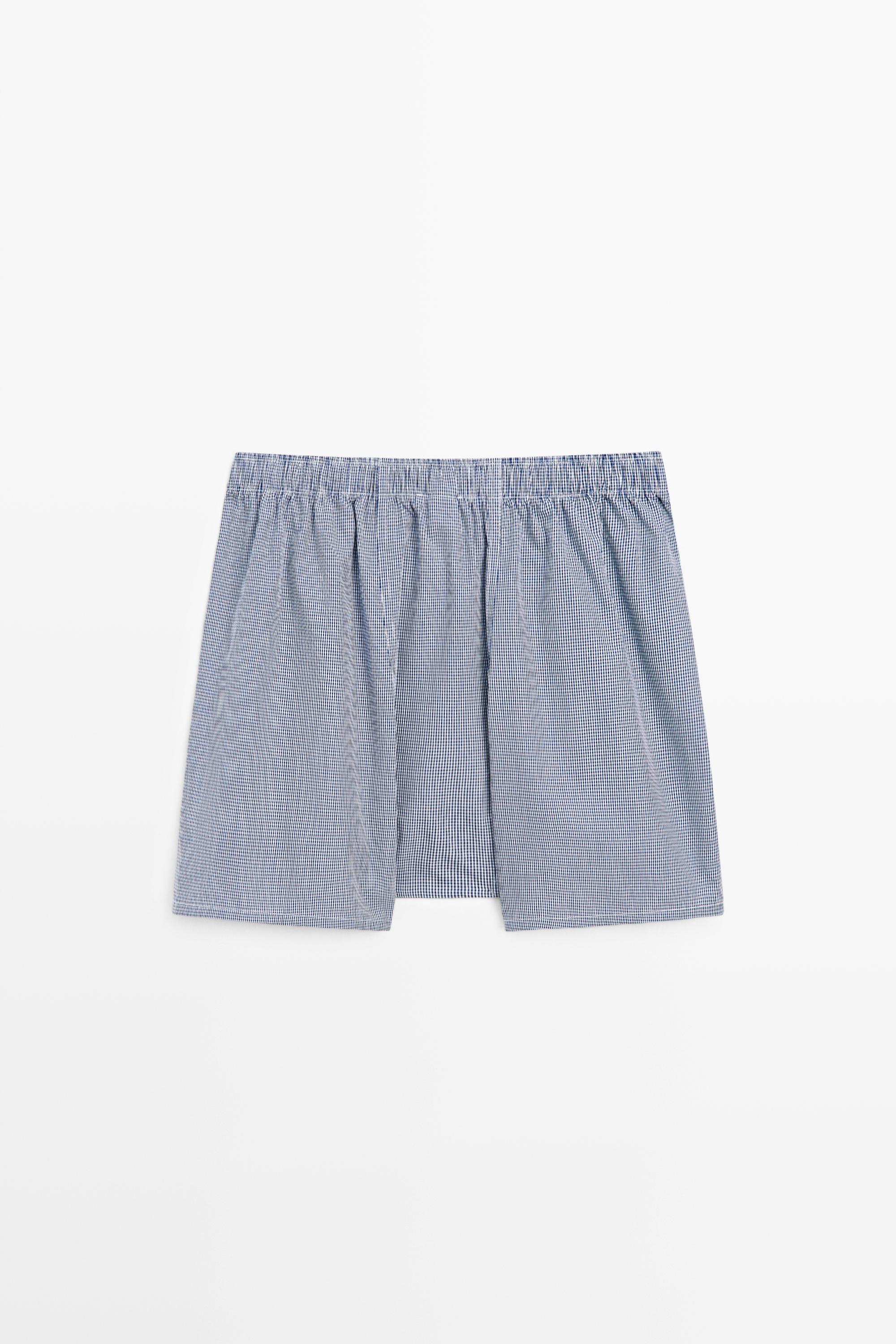 100% cotton micro-check boxers