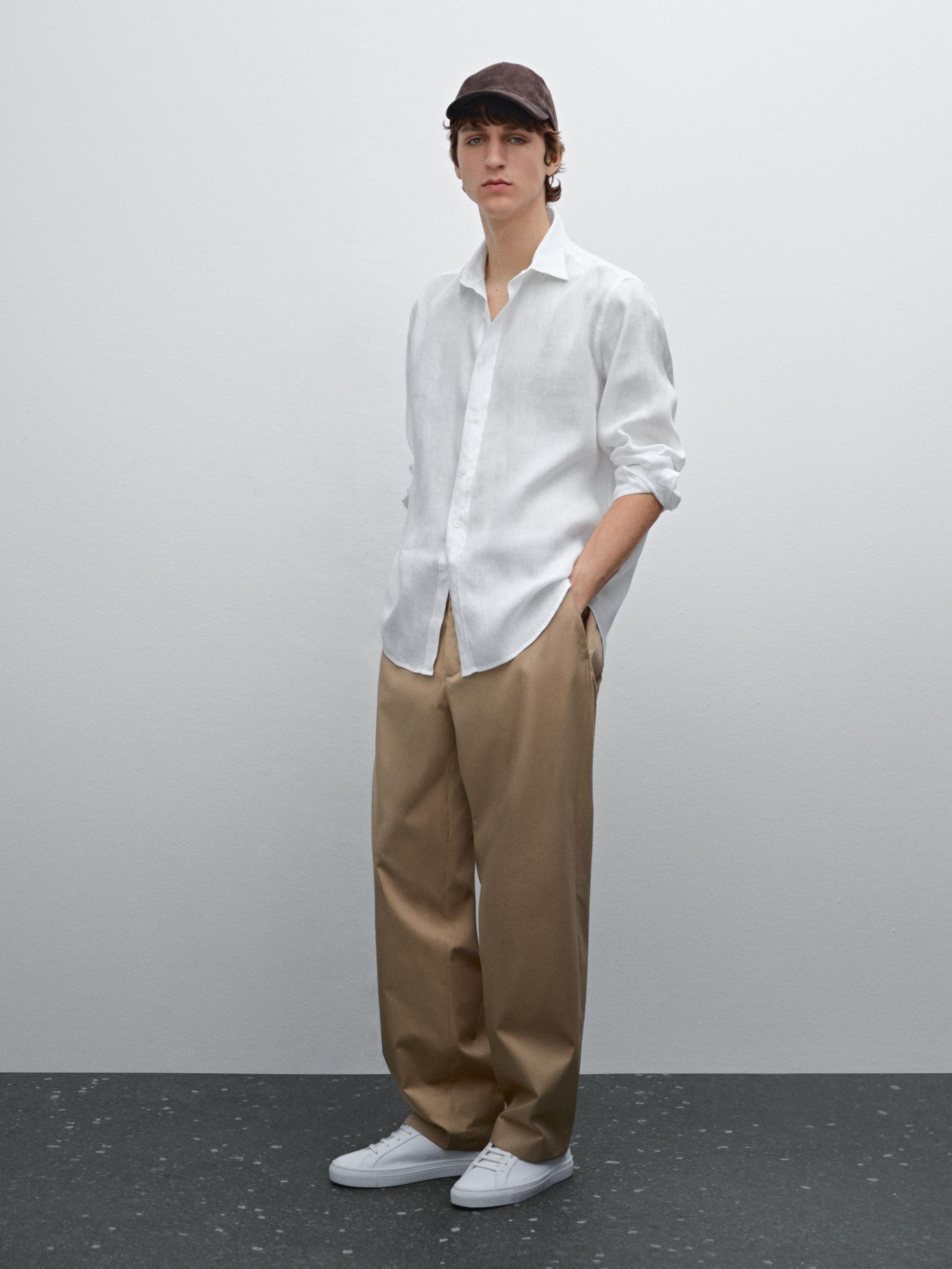 Regular fit 标准版全亚麻衬衫