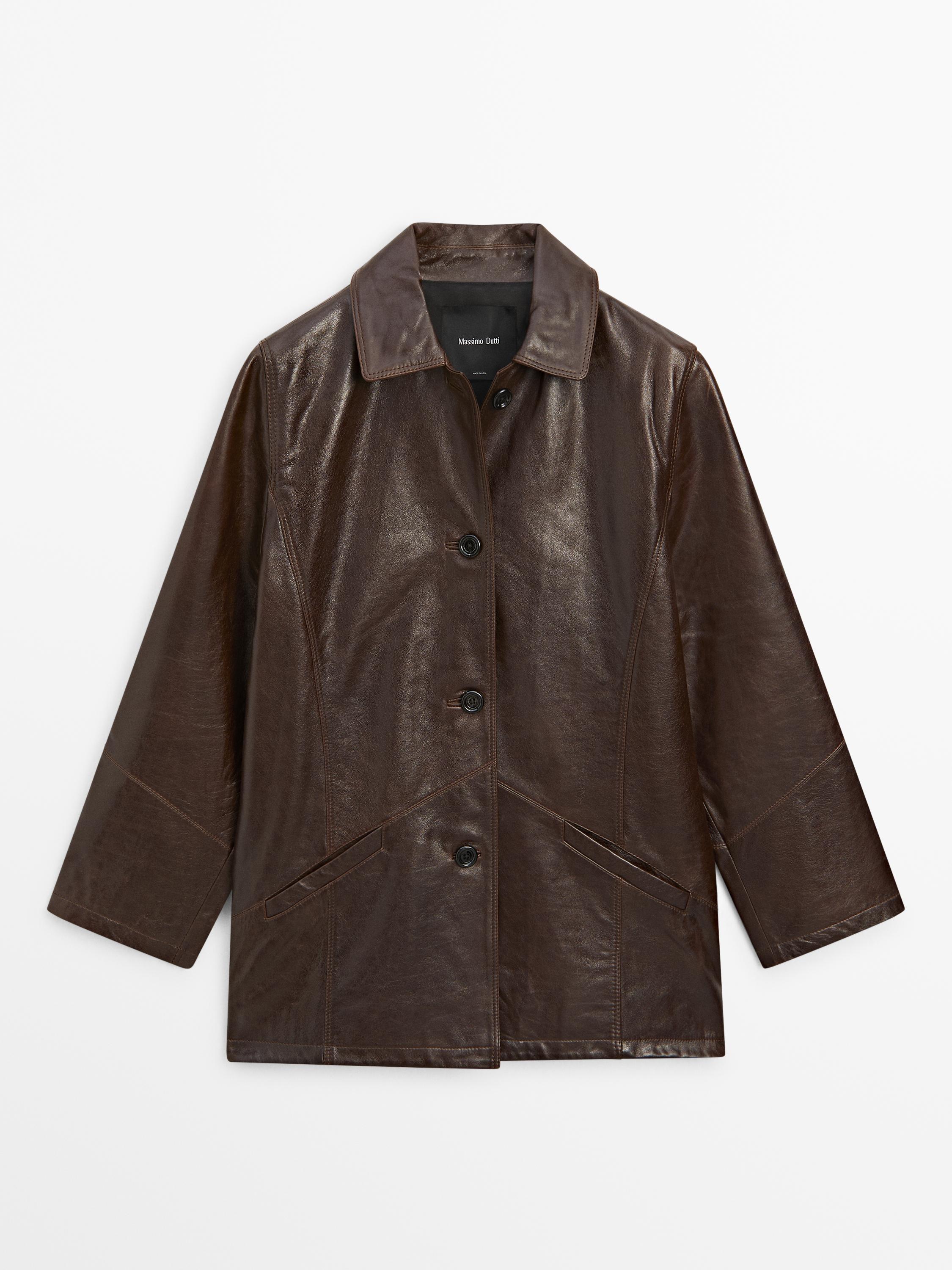 Nappa leather jacket with pockets