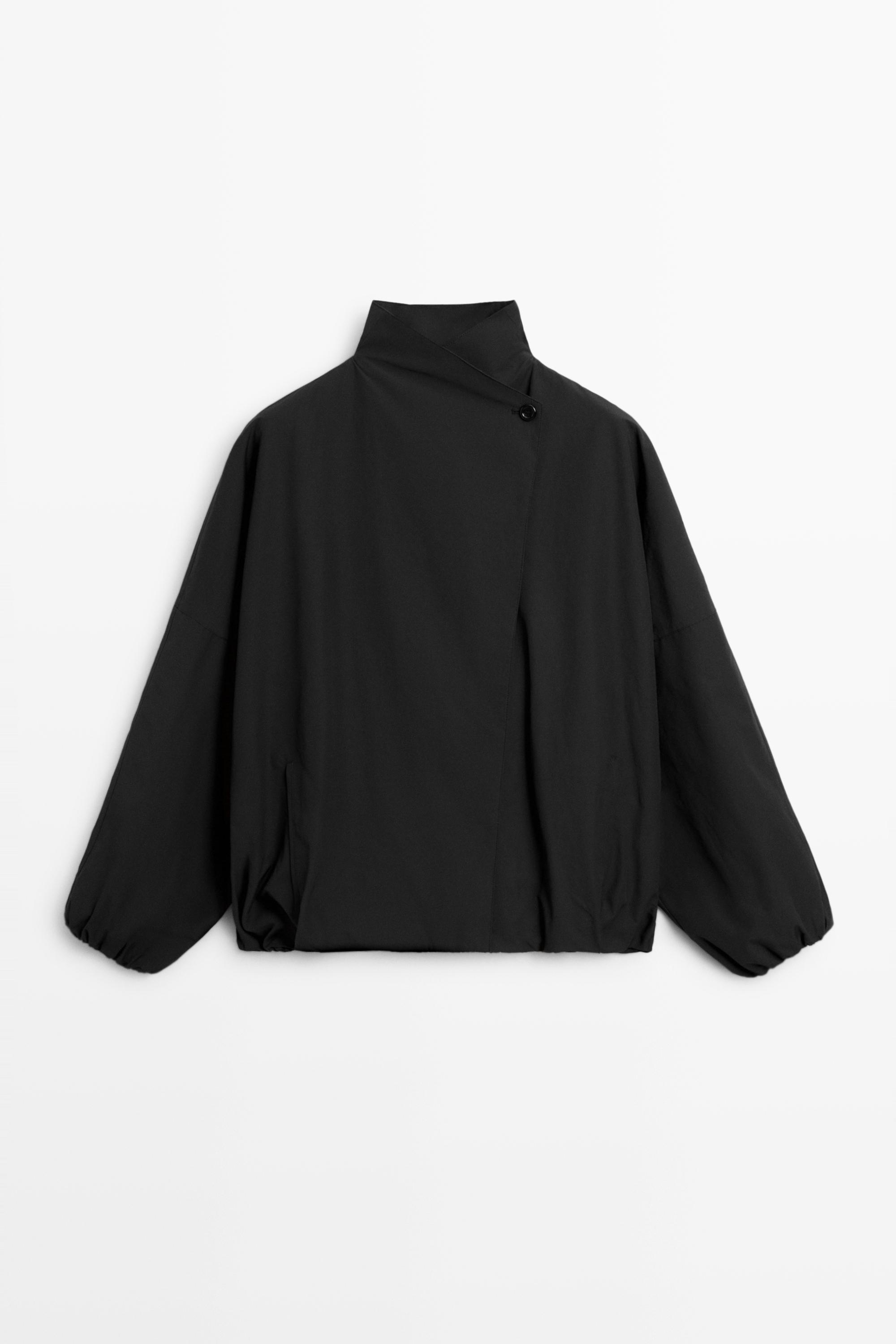 Technical bomber jacket with side button