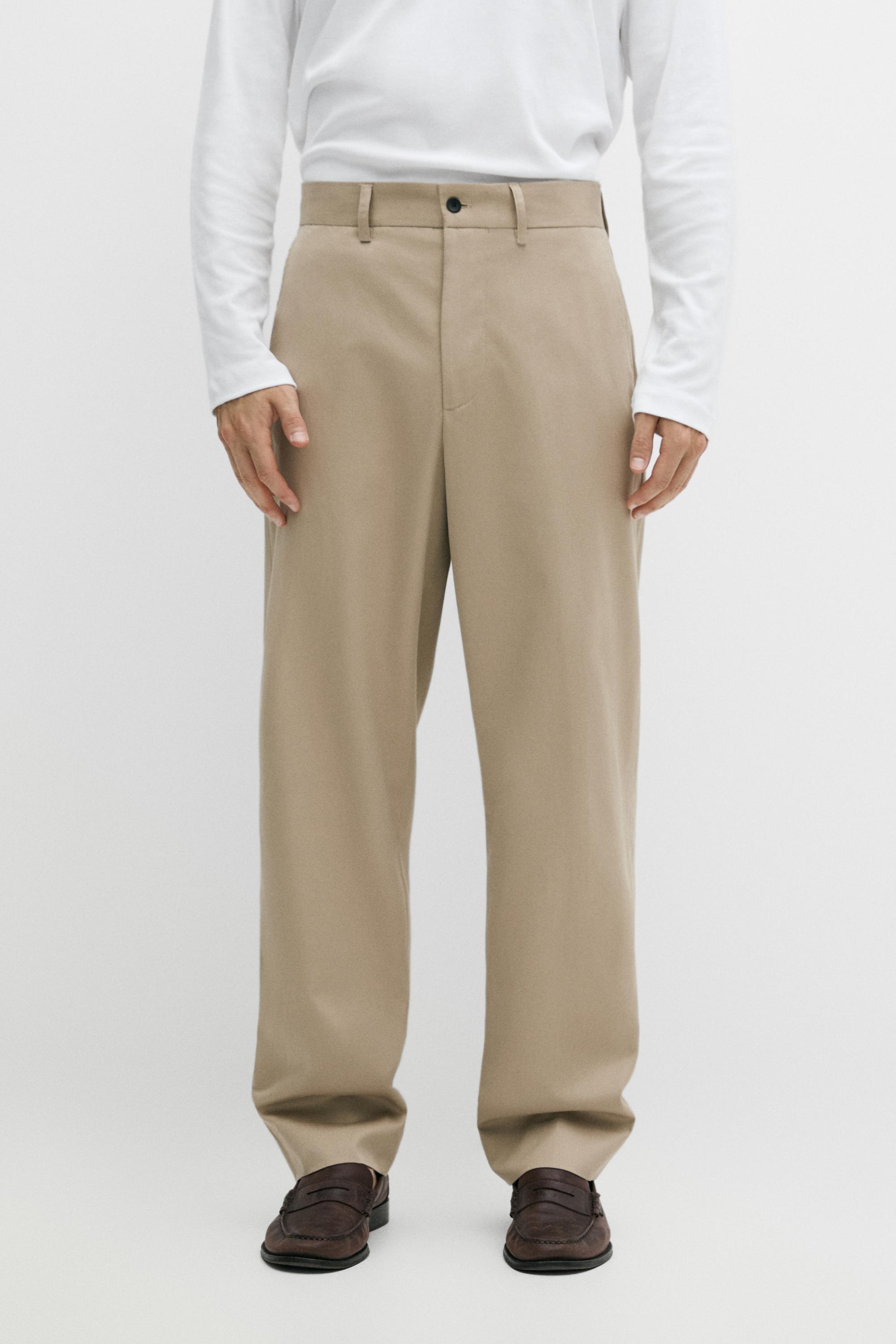 100% cotton wide-leg pants