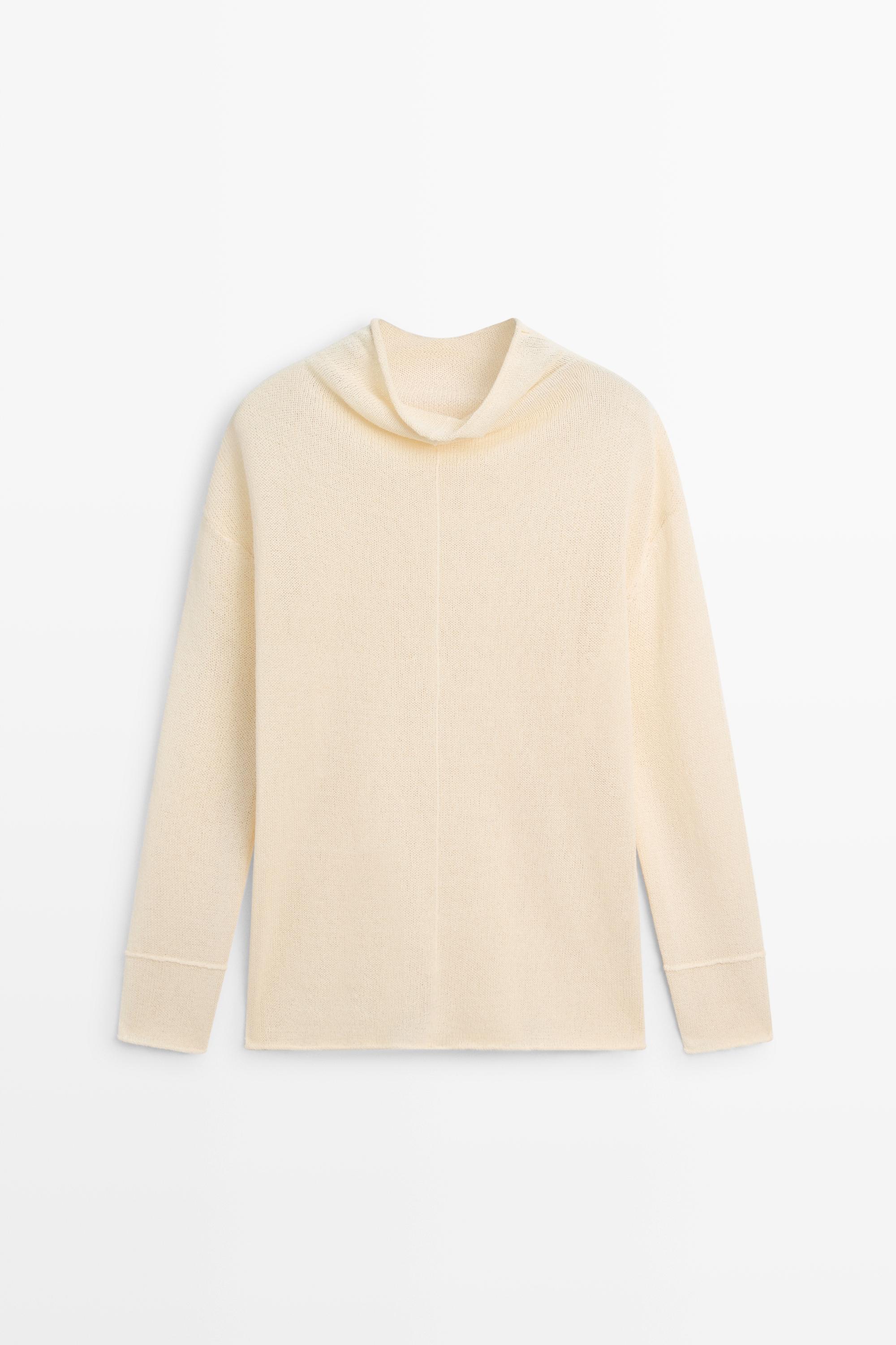 Cotton cutwork knit sweater