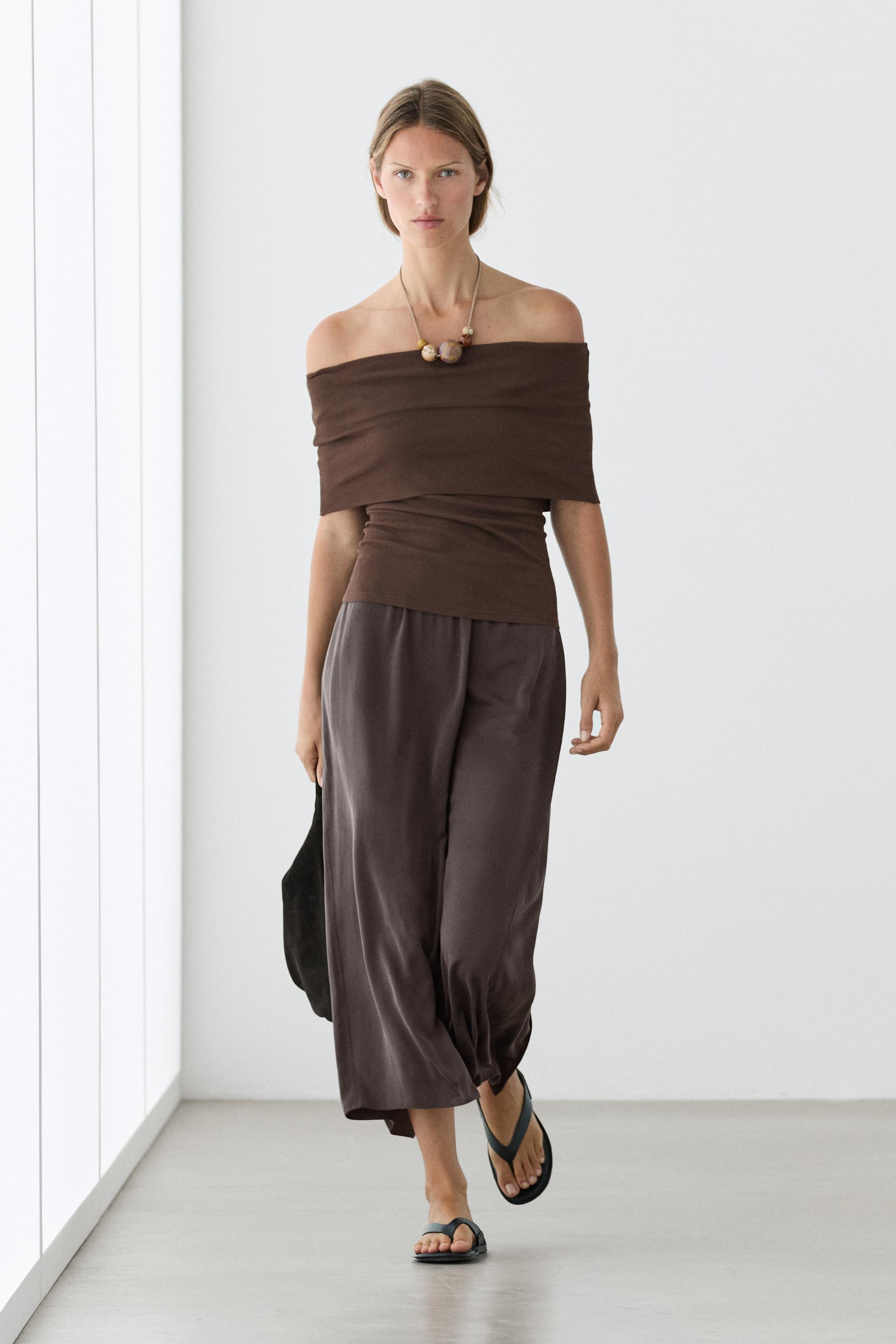 100% silk straight midi skirt