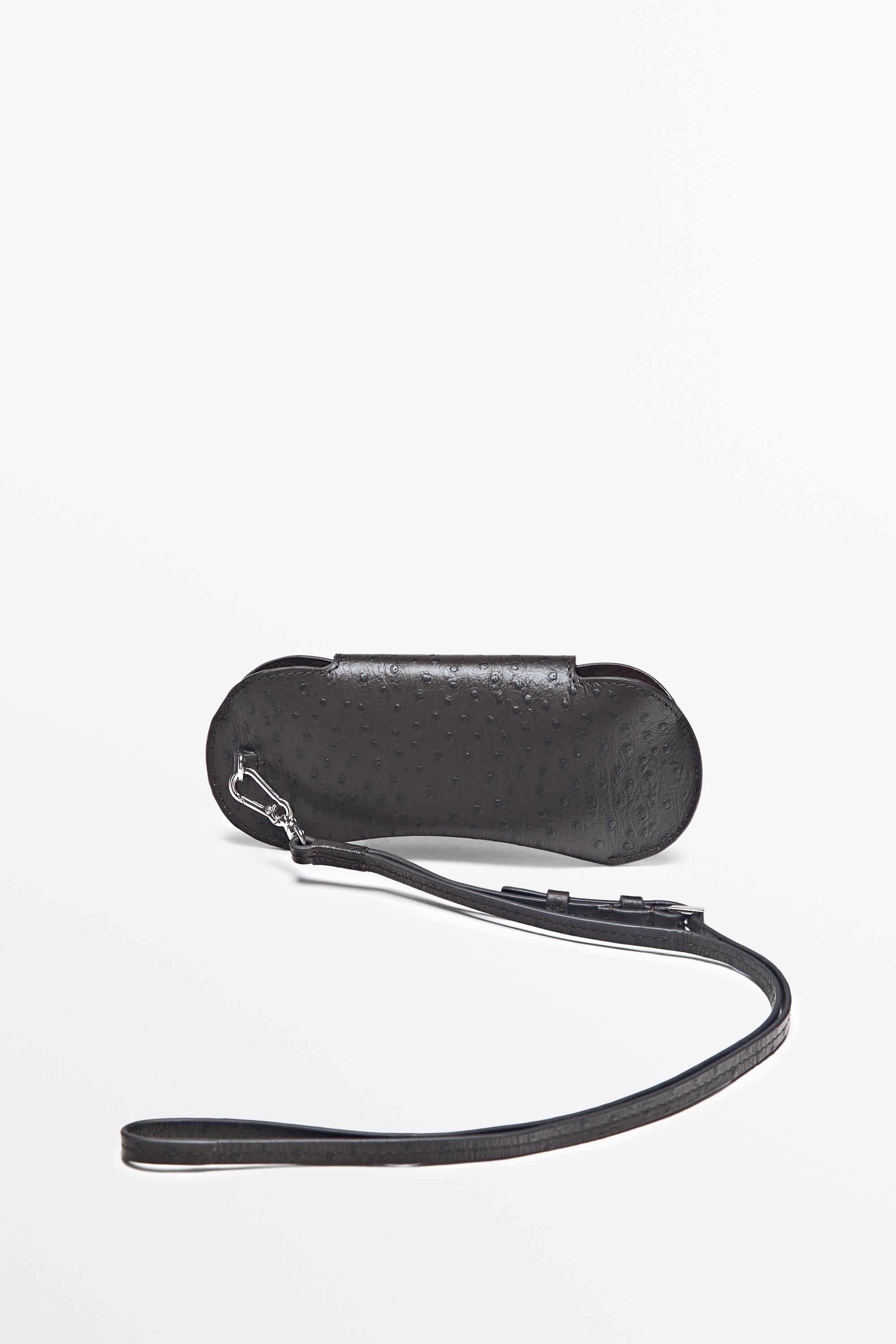 Textured nappa leather glasses case
