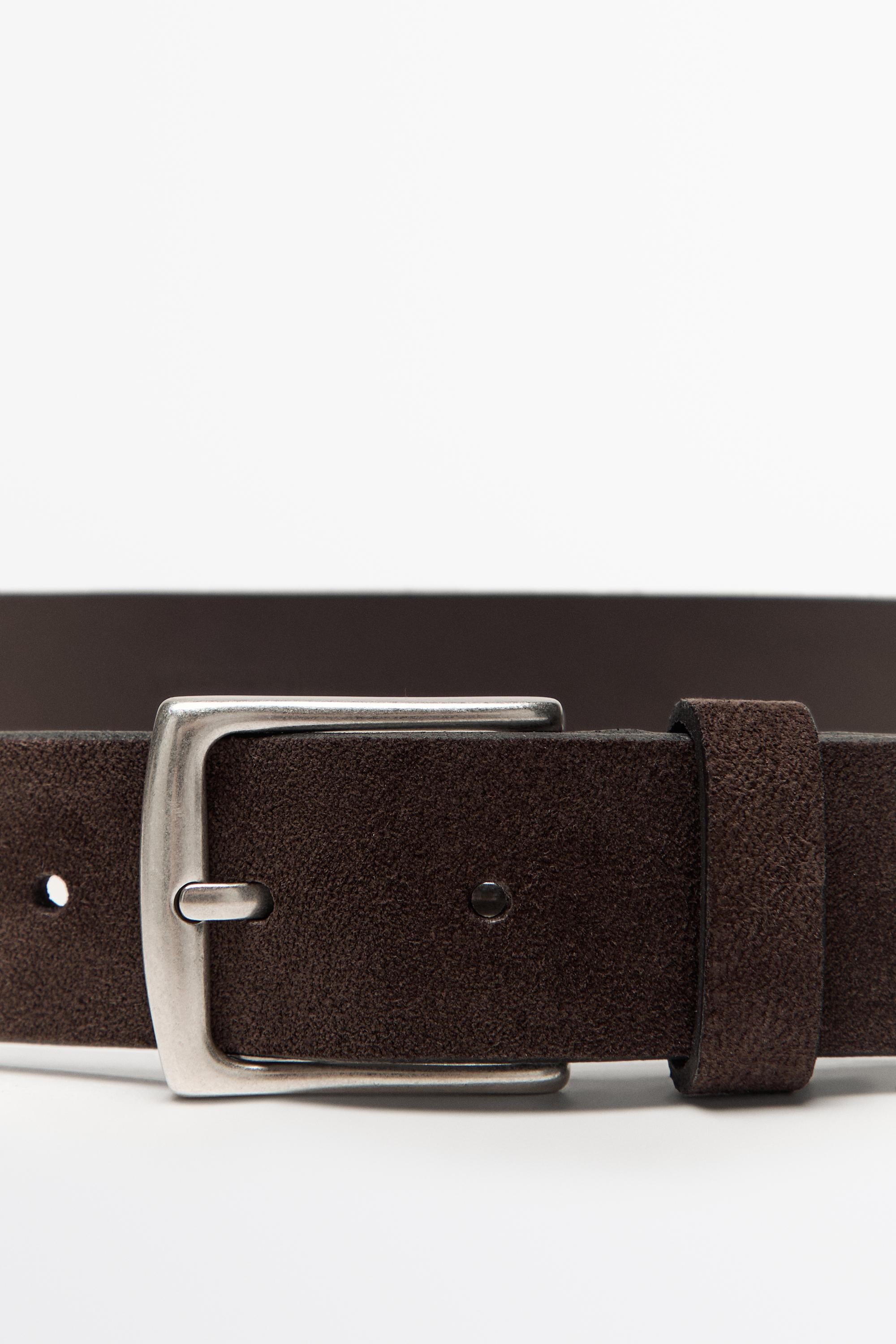 Plush nappa leather belt