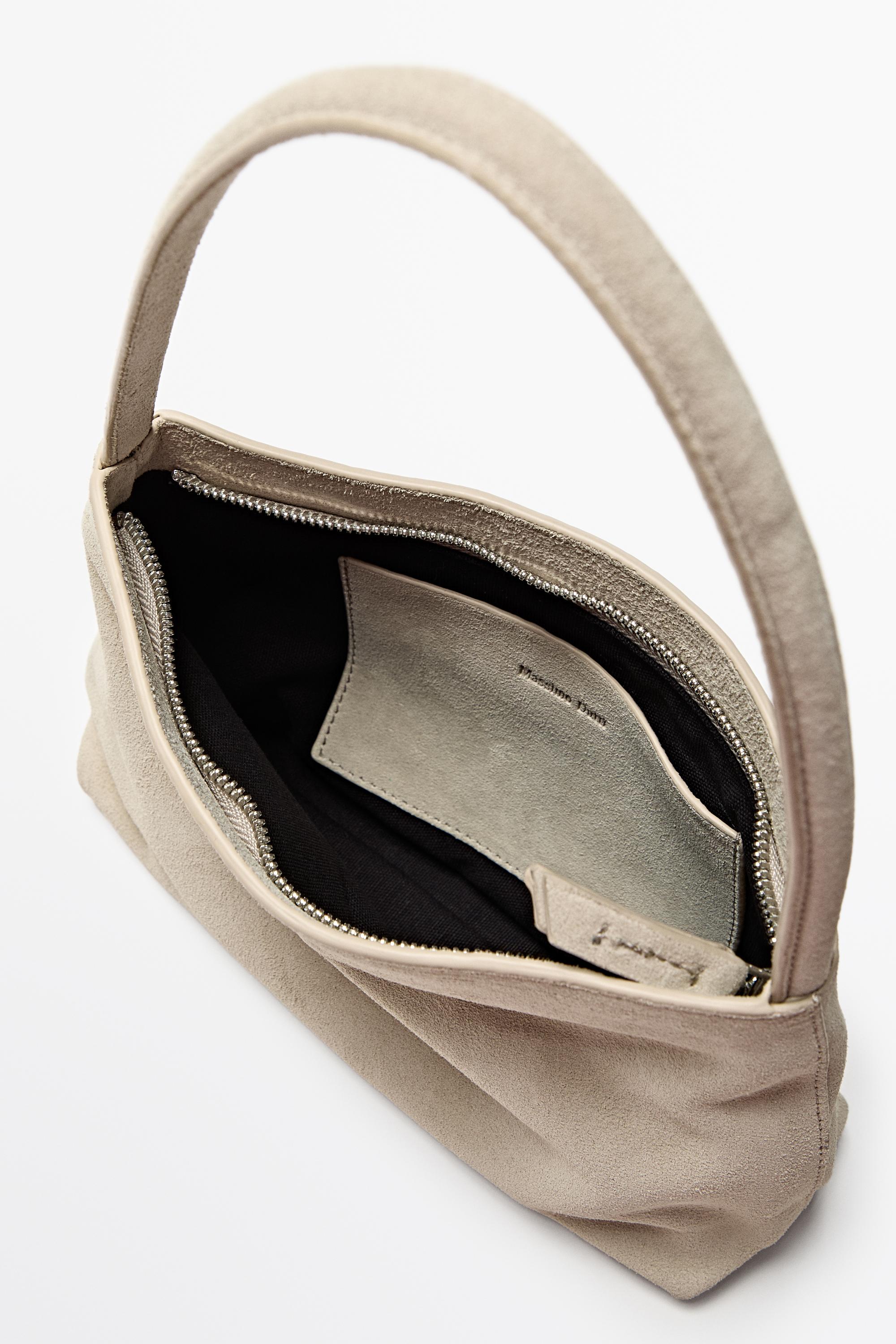 Split suede leather shoulder bag