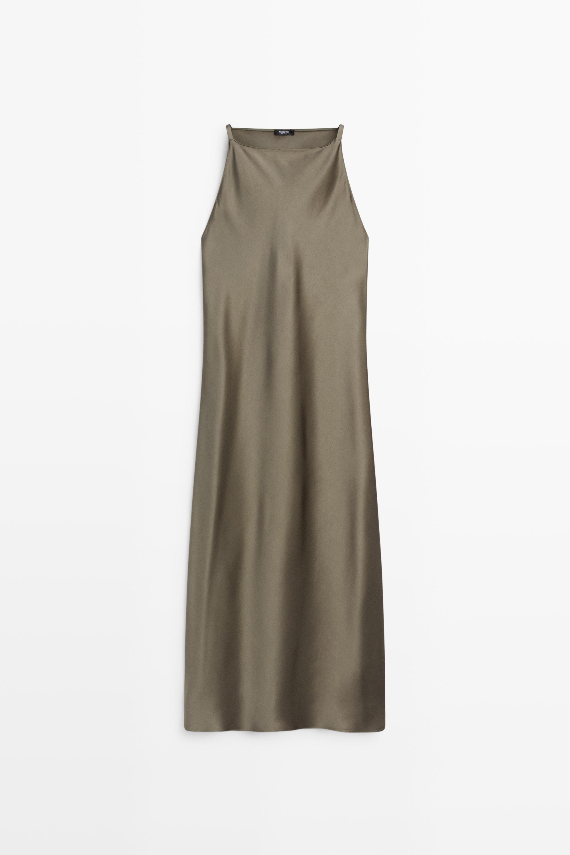 Satin flowing midi dress