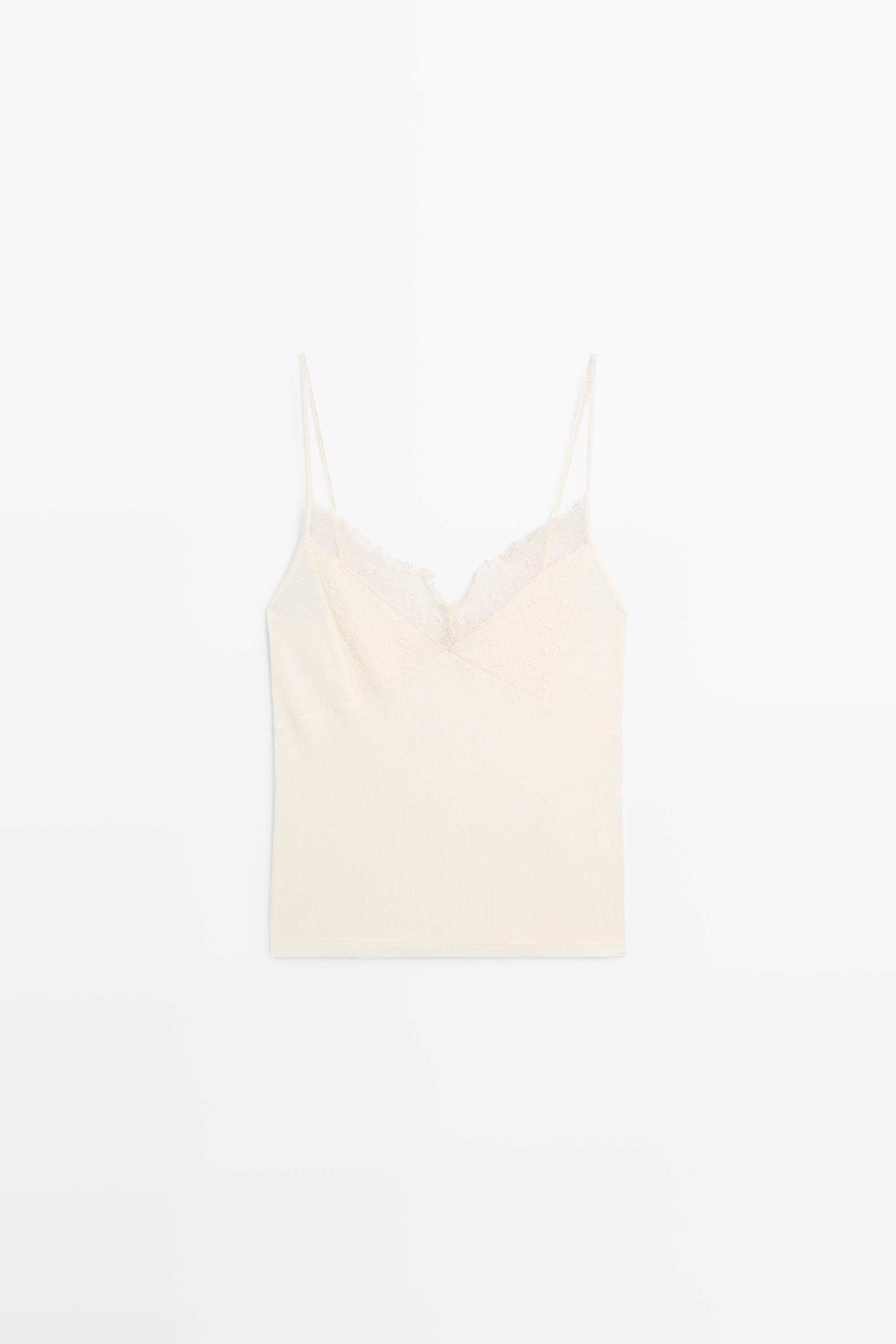 Strappy top with lace detail