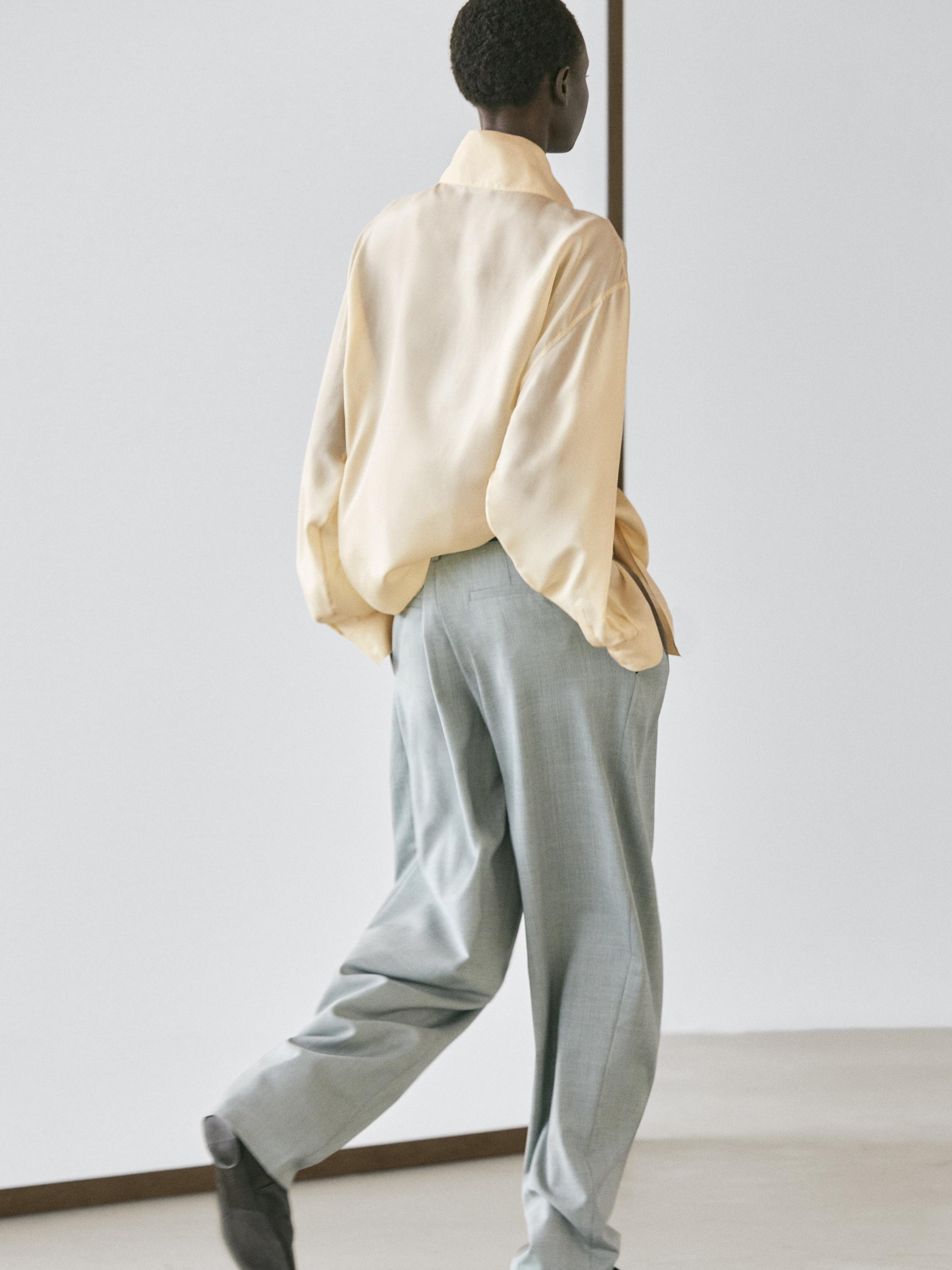 Silk shirt with button details