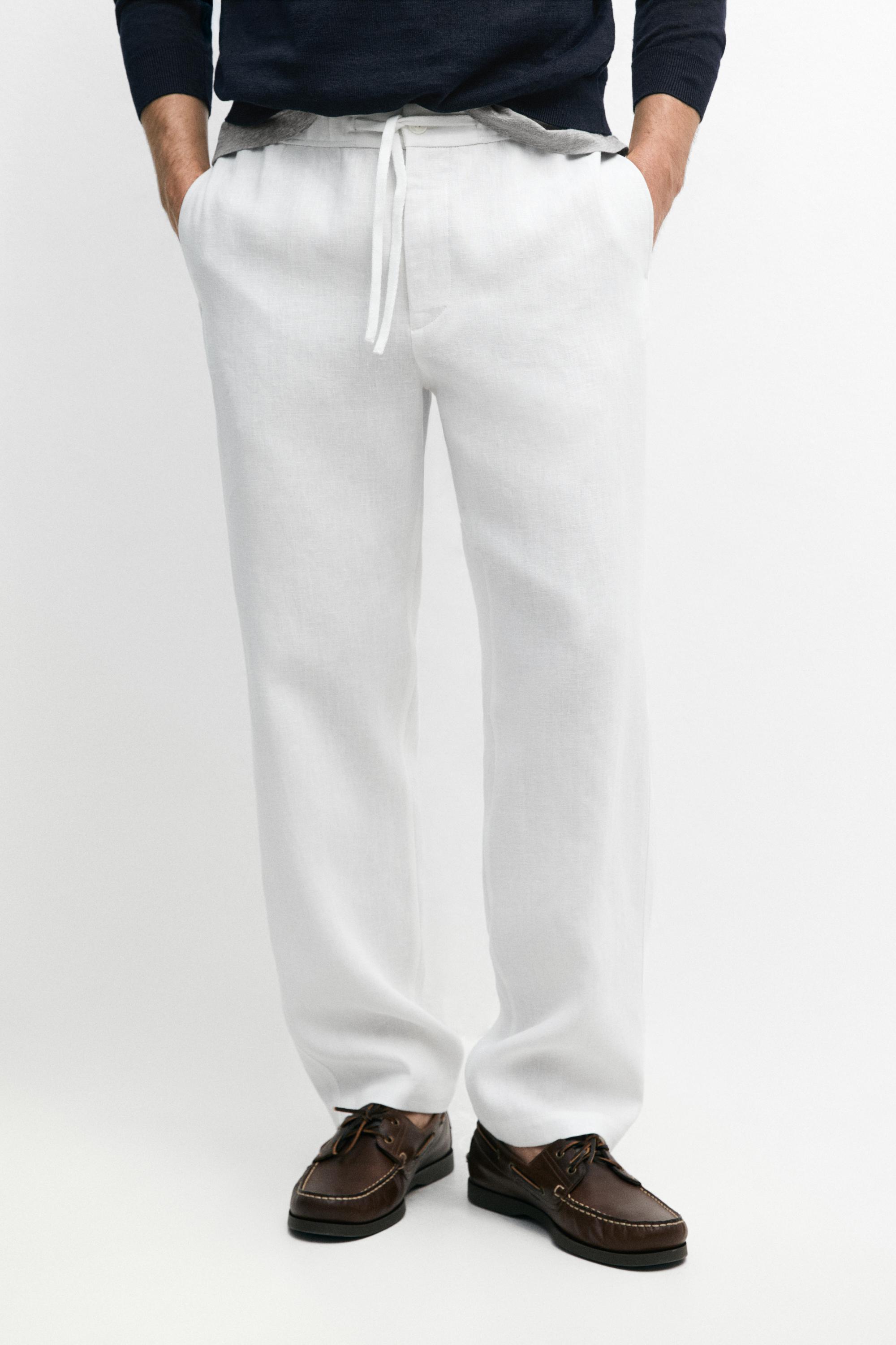 Linen jogger fit pants