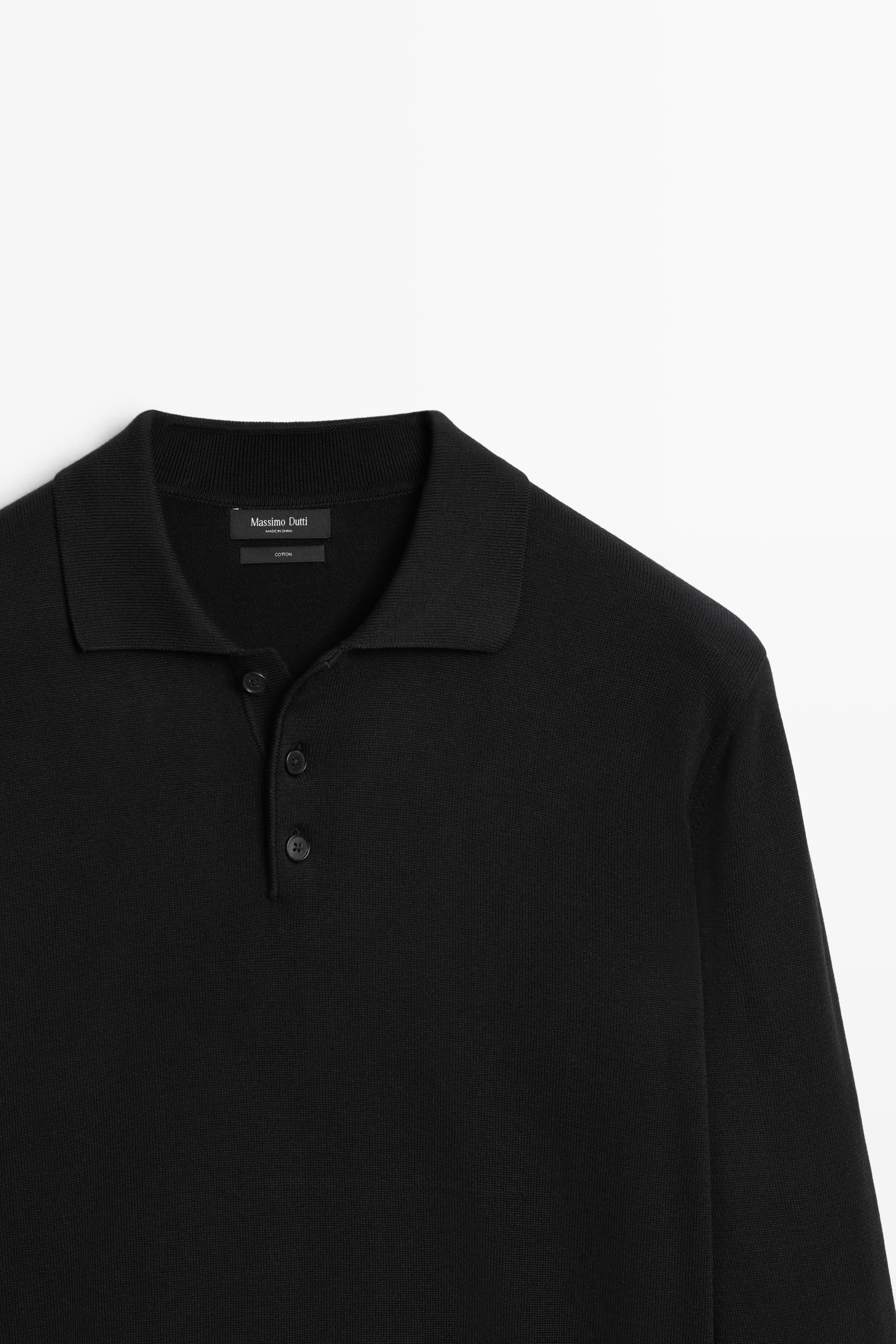 100% 纯棉 POLO 领针织衫