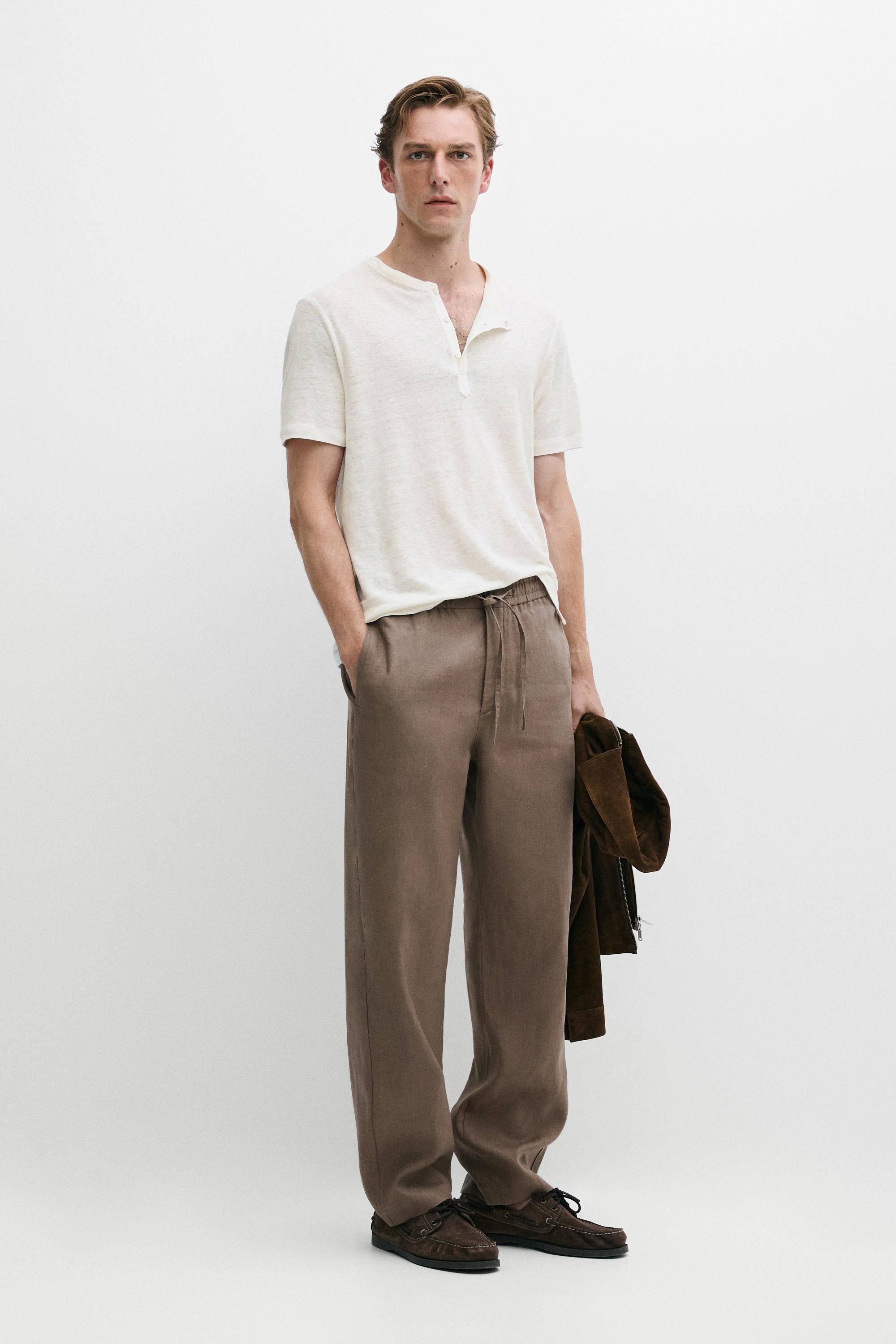 100% linen relaxed fit pants