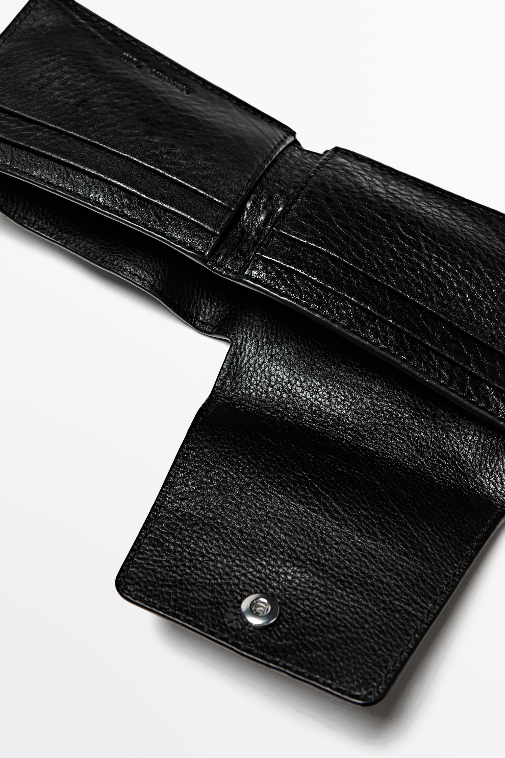 Nappa leather flap wallet