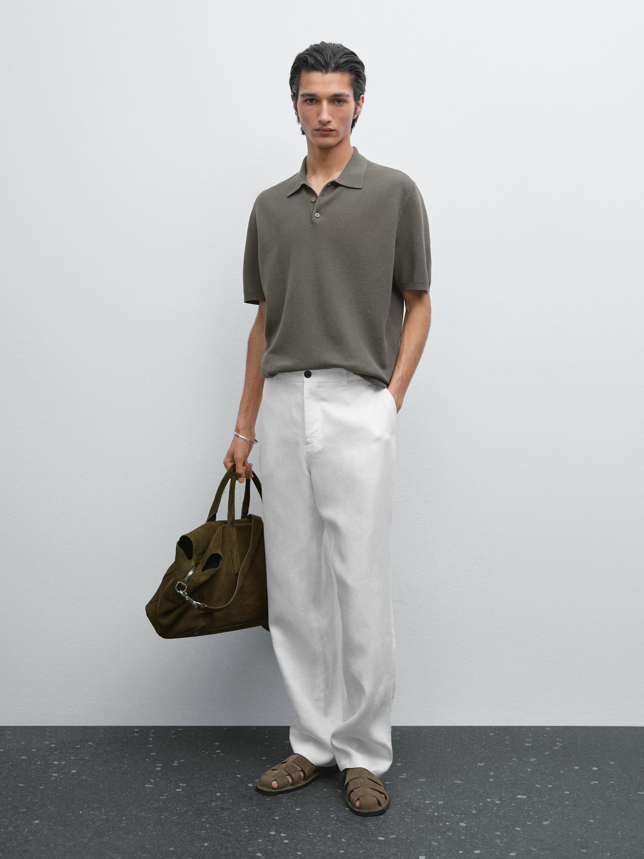 纯棉纹理针织 POLO 衫