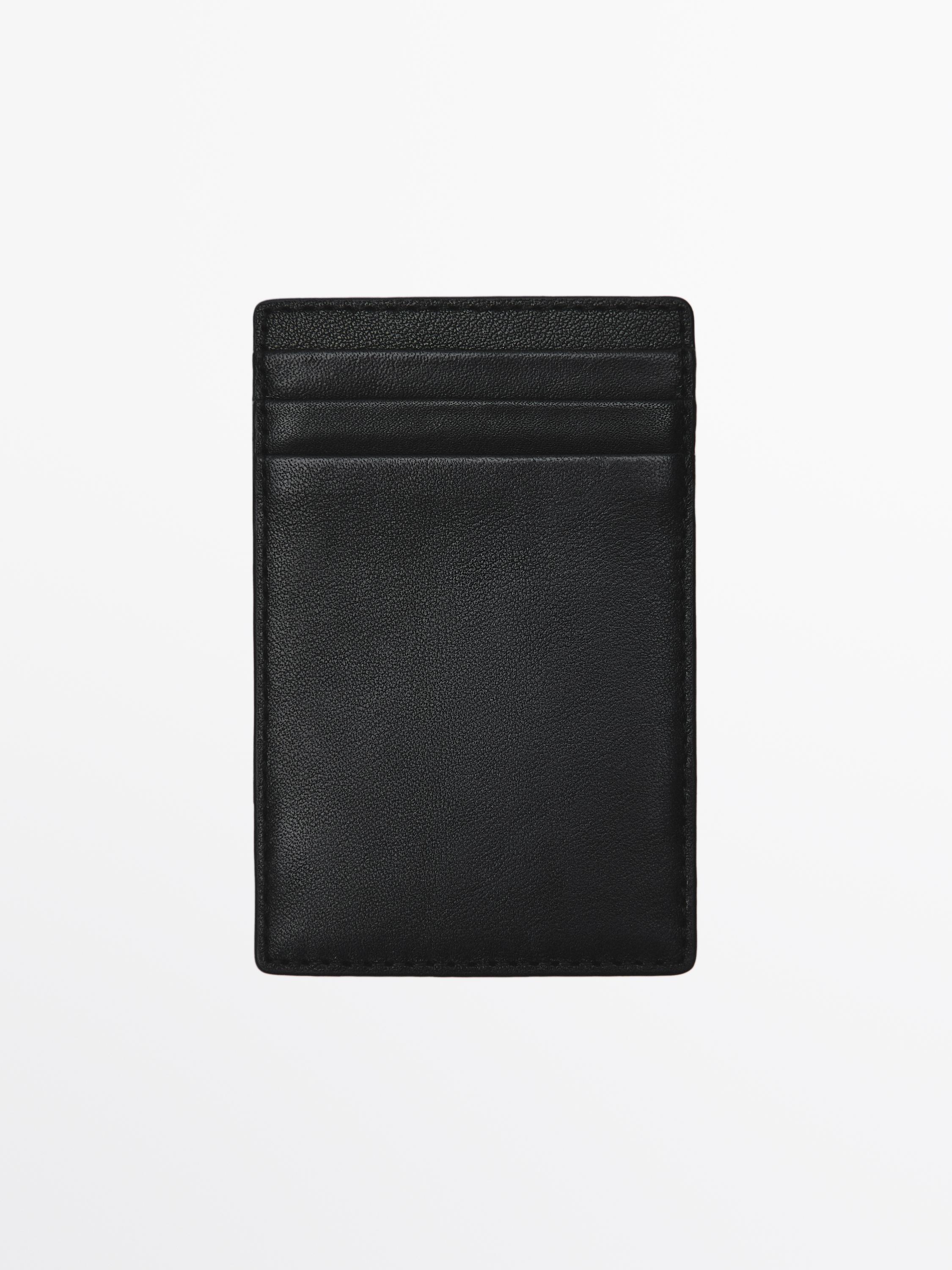 Nappa leather "magic" vertical wallet