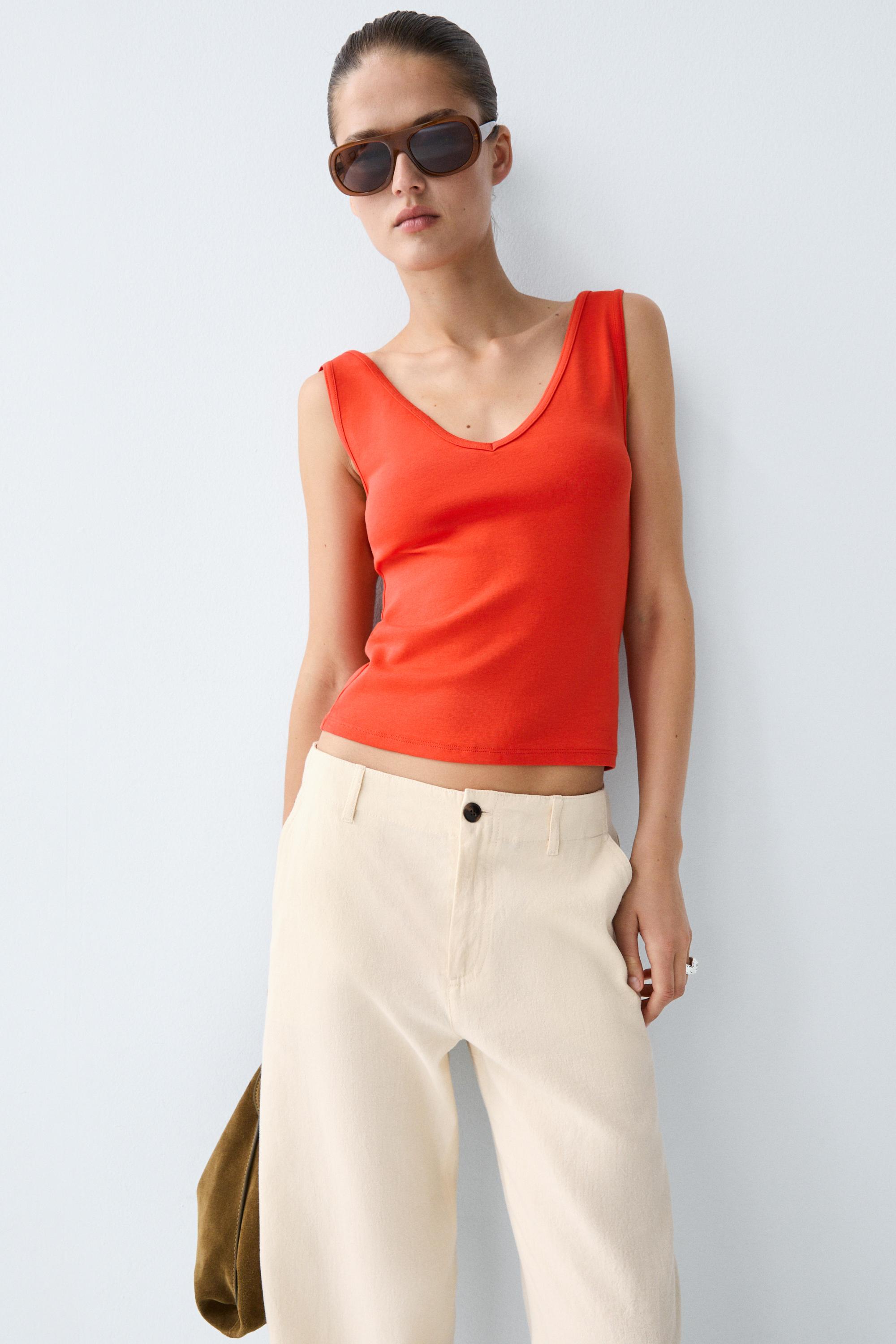 Cotton blend tank top