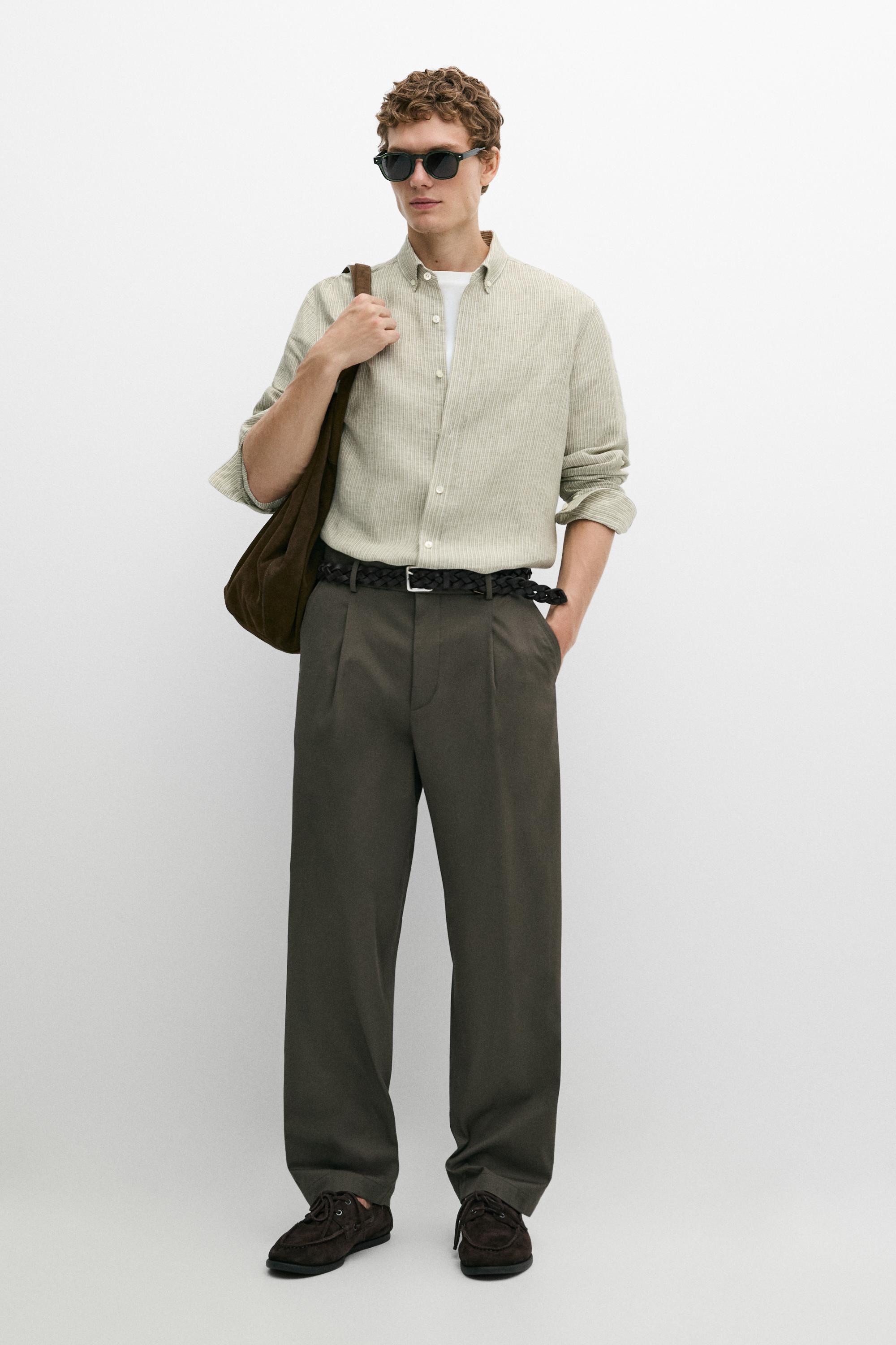 Flowing pants with darts
