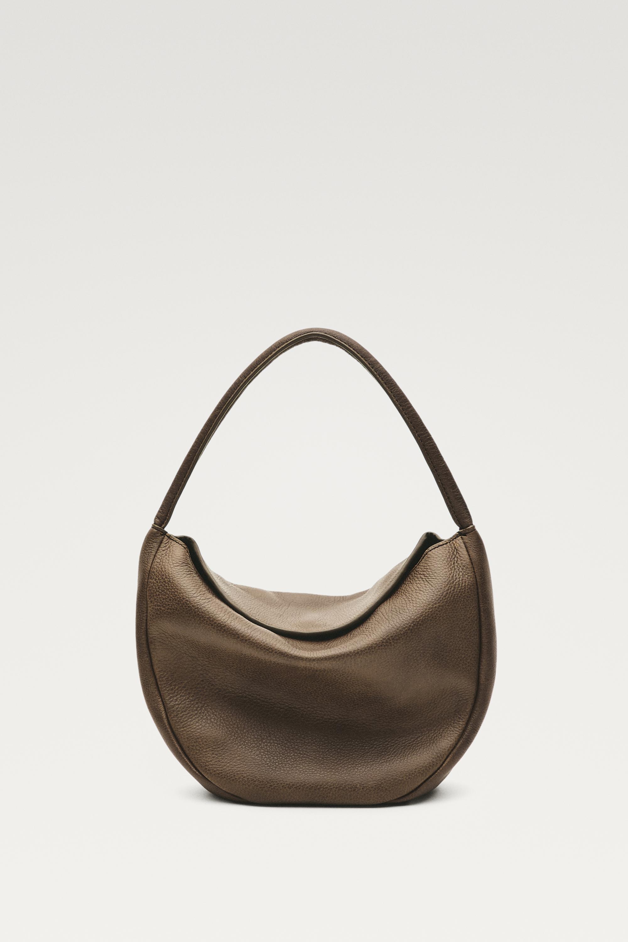 Nappa leather mini slouch bag