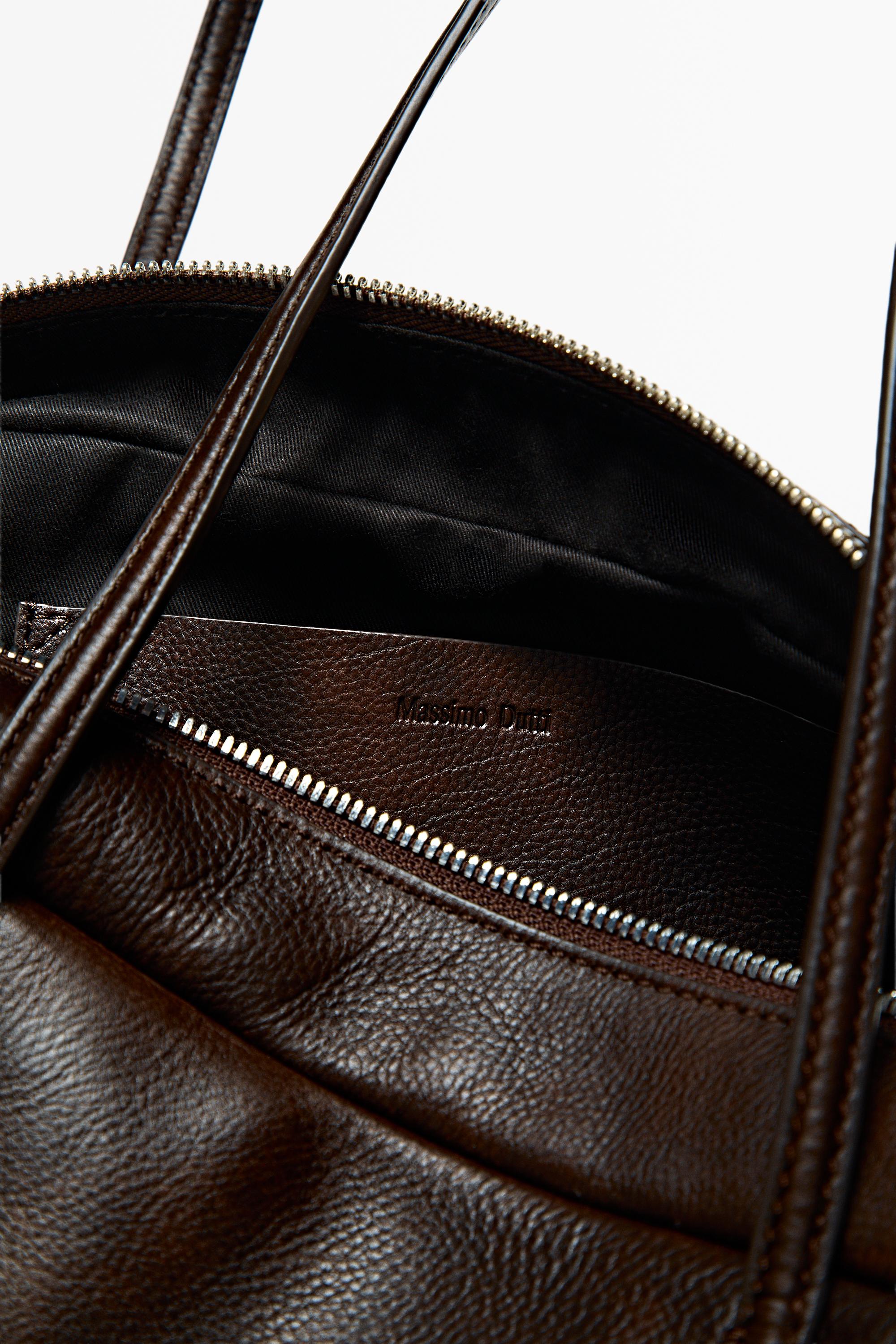 Nappa leather mini duffle bag
