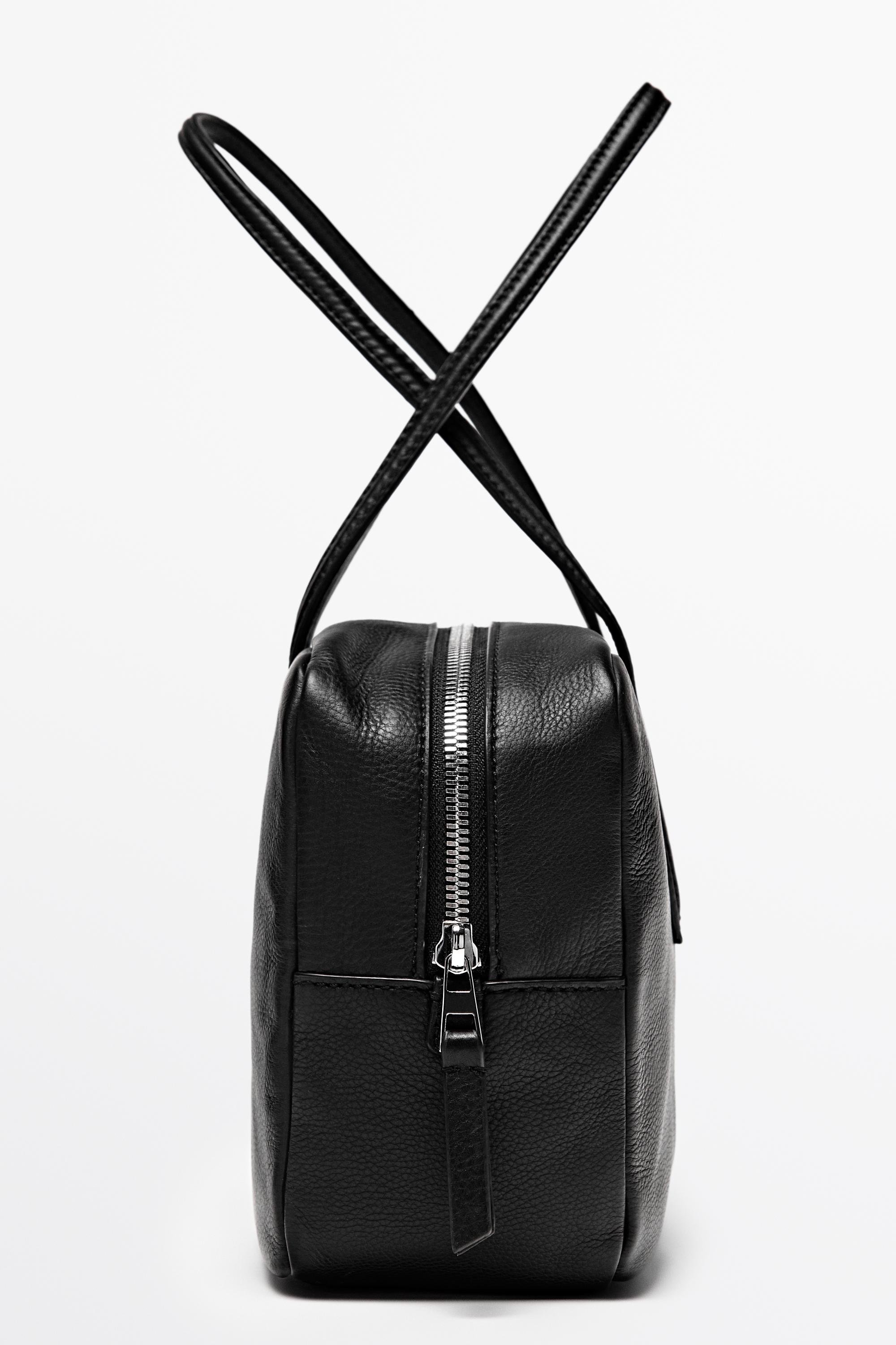 Nappa leather mini duffle bag