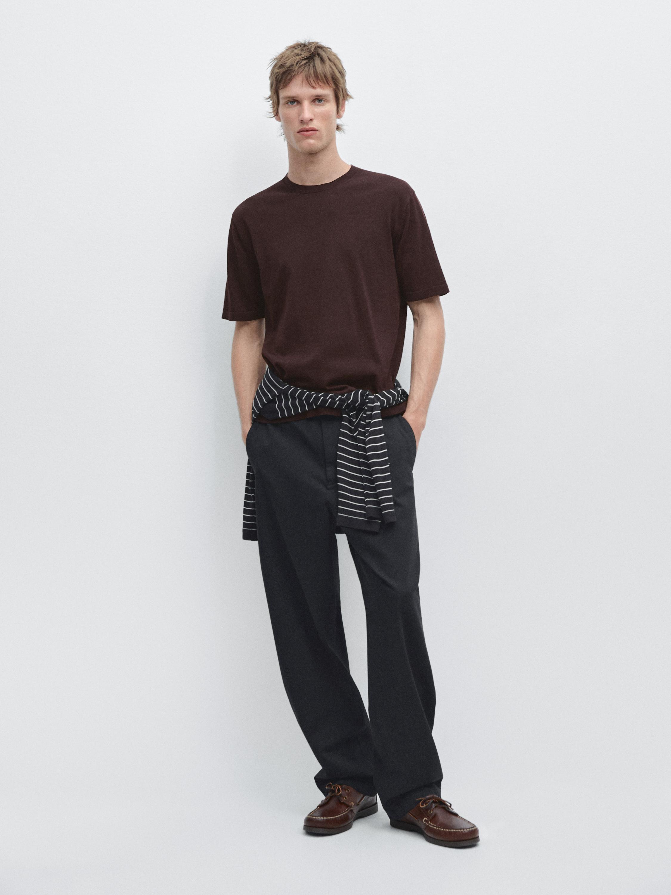 100% cotton short sleeve knit sweater