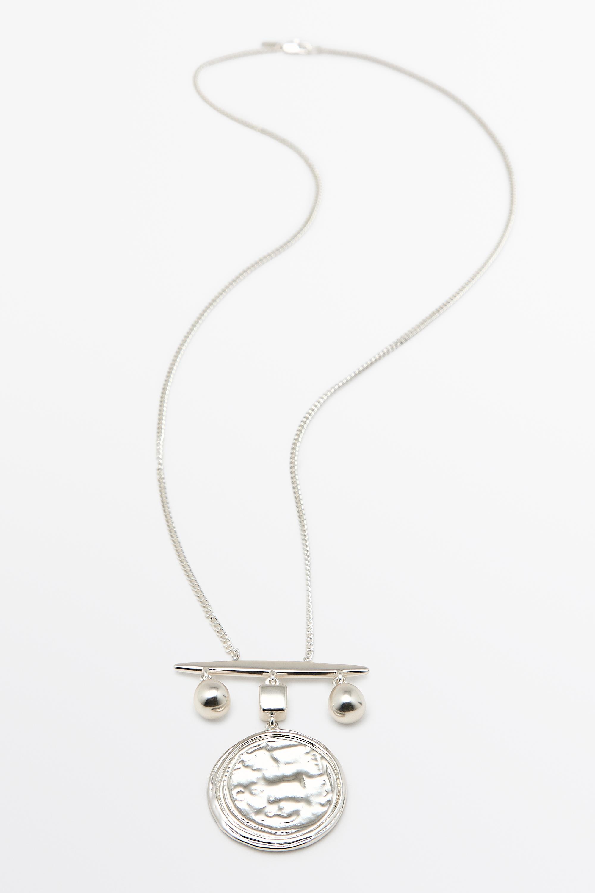 Long coin necklace