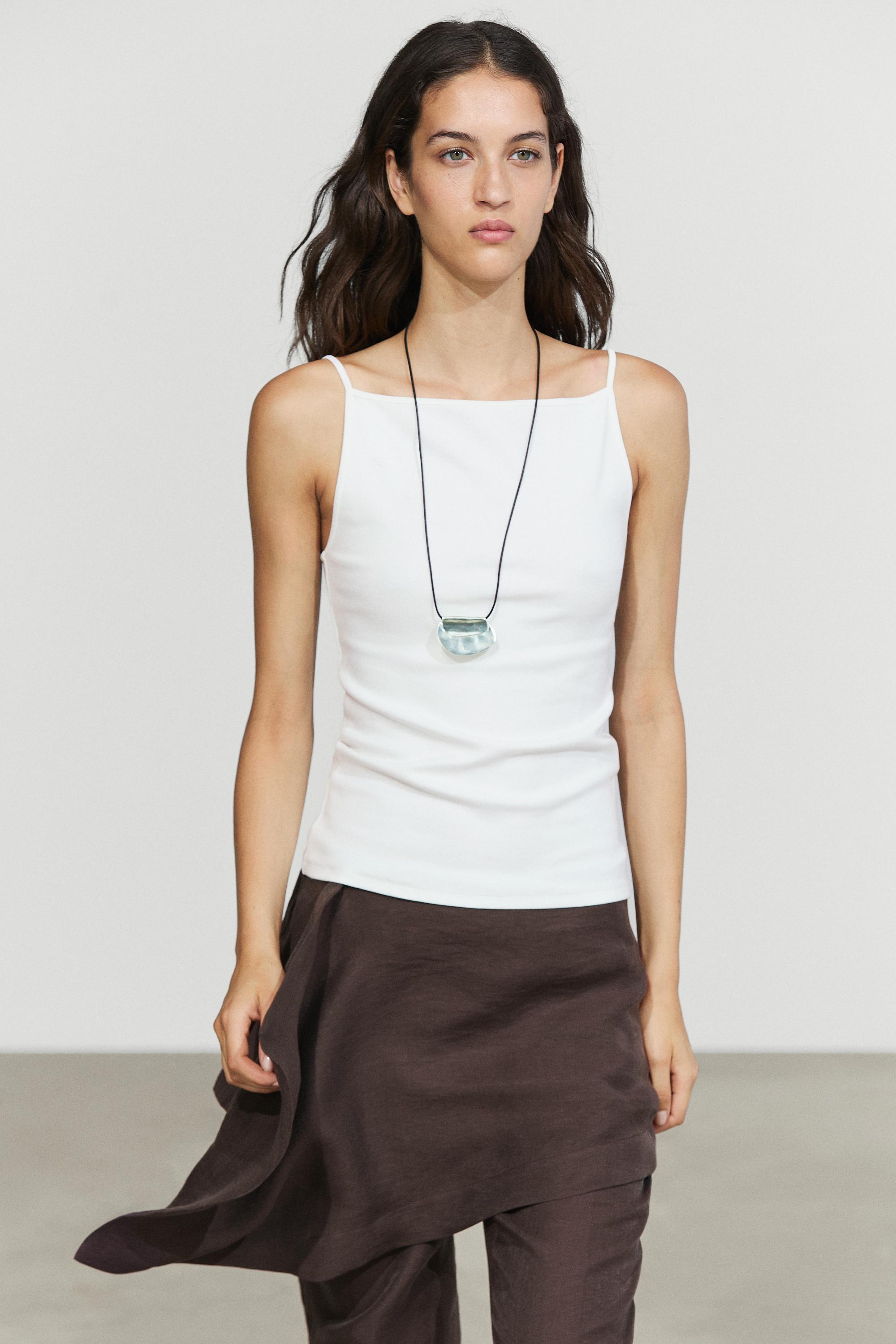Cotton blend camisole top